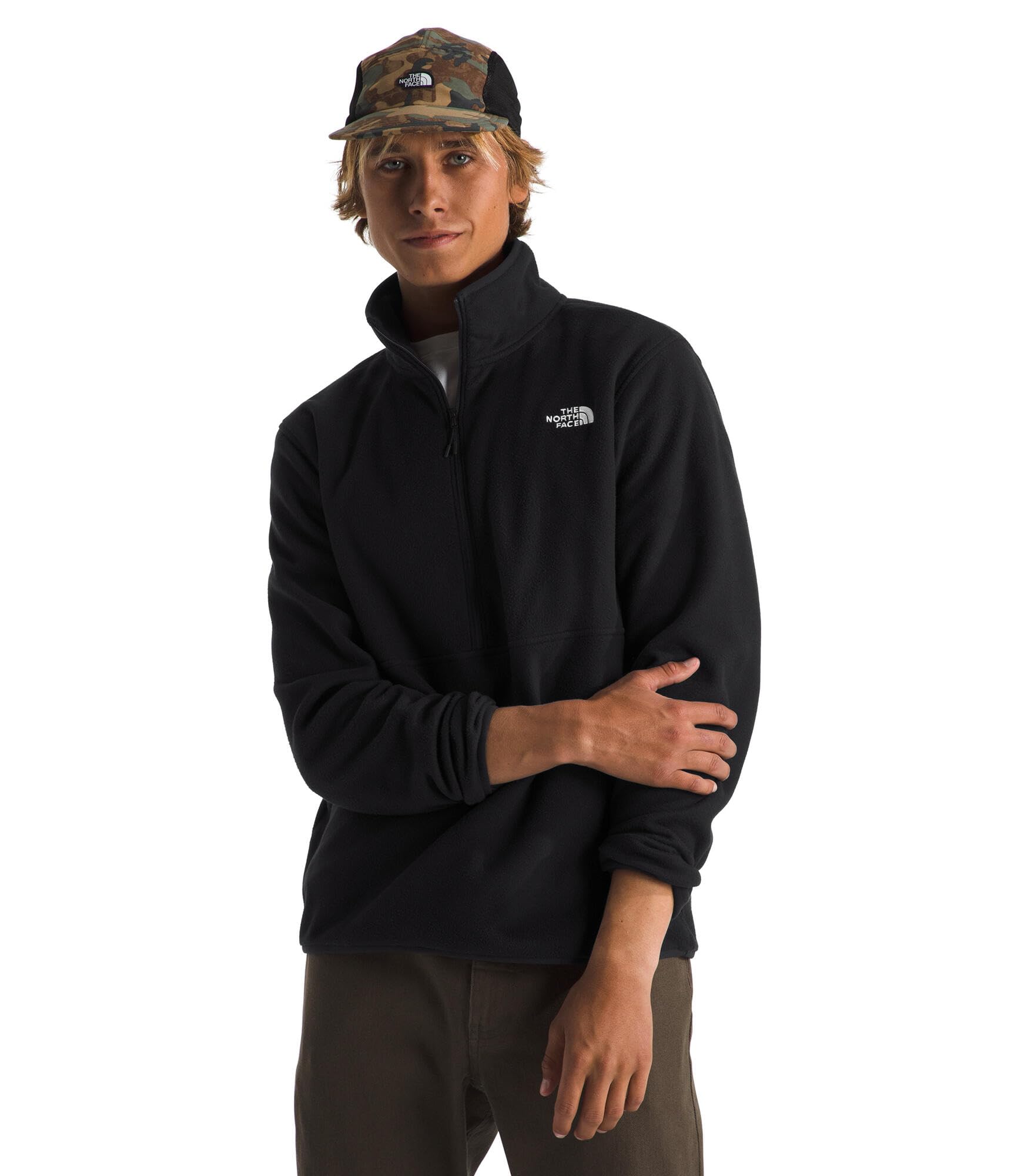 Foto 2 pulgar | Chaqueta Polar The North Face Glacier Con Media Cremallera Para Hombre, Color Negro - Venta Internacional.