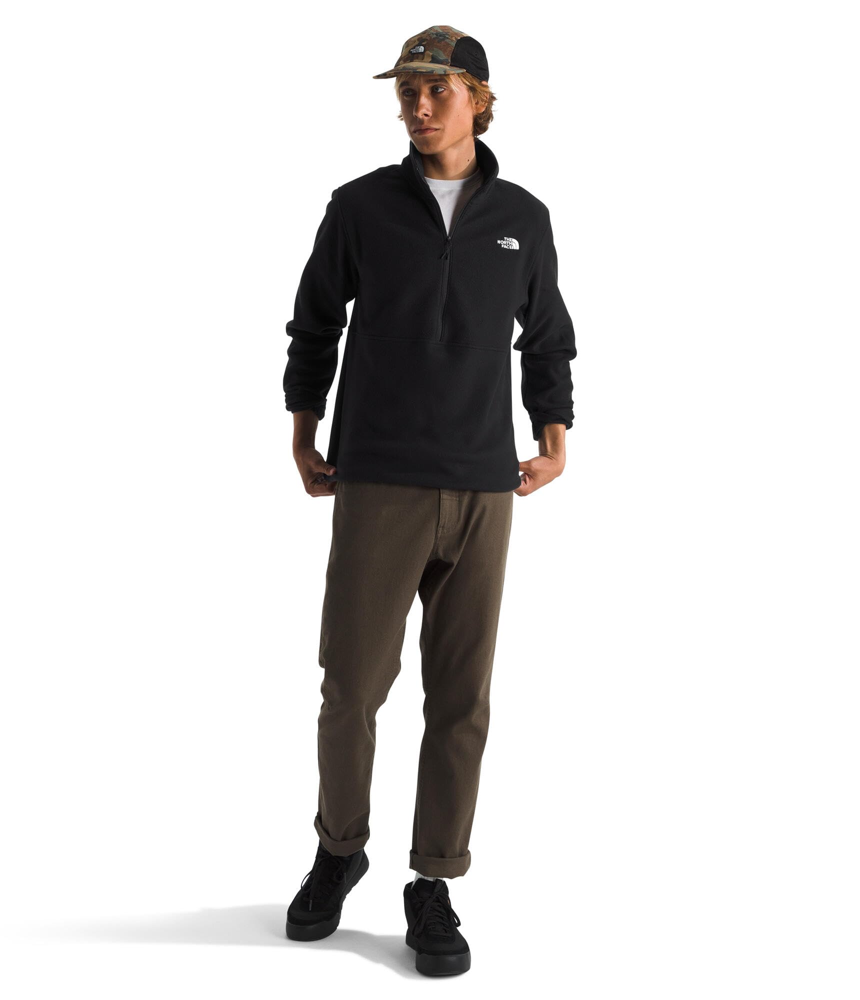 Foto 5 pulgar | Chaqueta Polar The North Face Glacier Con Media Cremallera Para Hombre, Color Negro - Venta Internacional.