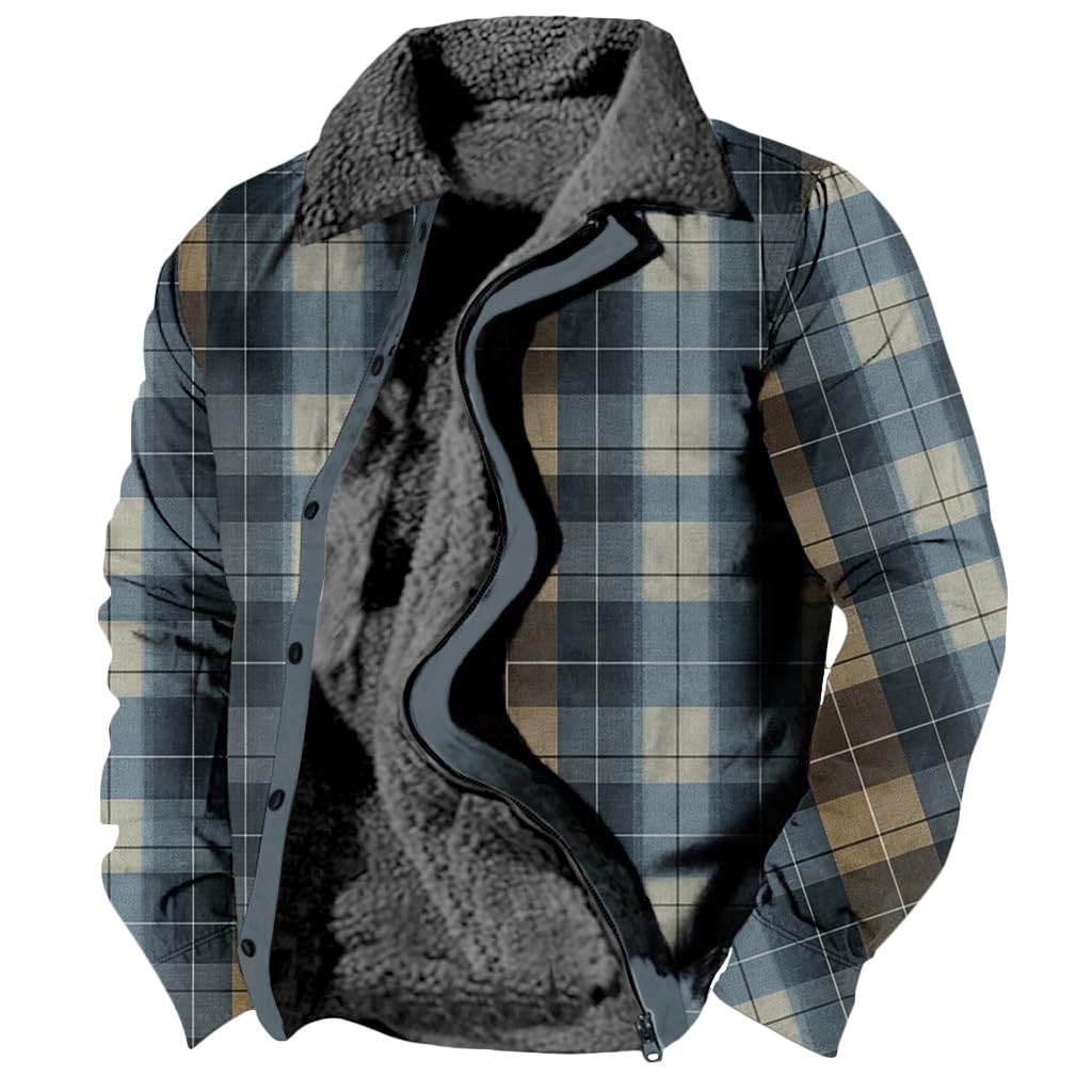 Foto 2 pulgar | Chaqueta Zocavia Western Aztec Fleece Para Hombre, Color Azul Marino, Talla L - Venta Internacional.
