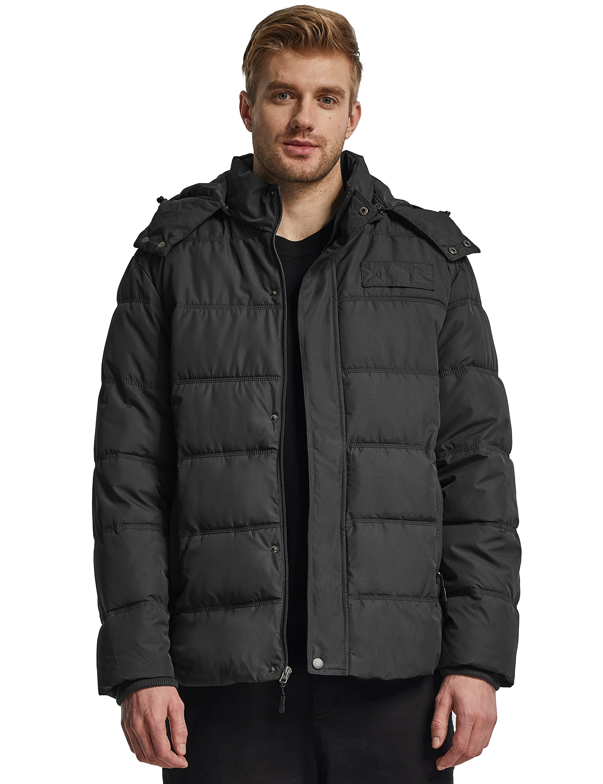 Foto 4 pulgar | Abrigo De Invierno Wantdo Classic Thicken Warm Bubble Para Hombre, Gris Oscuro - Venta Internacional.