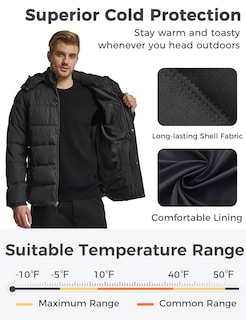 Foto 4 | Abrigo De Invierno Wantdo Classic Thicken Warm Bubble Para Hombre, Gris Oscuro - Venta Internacional.