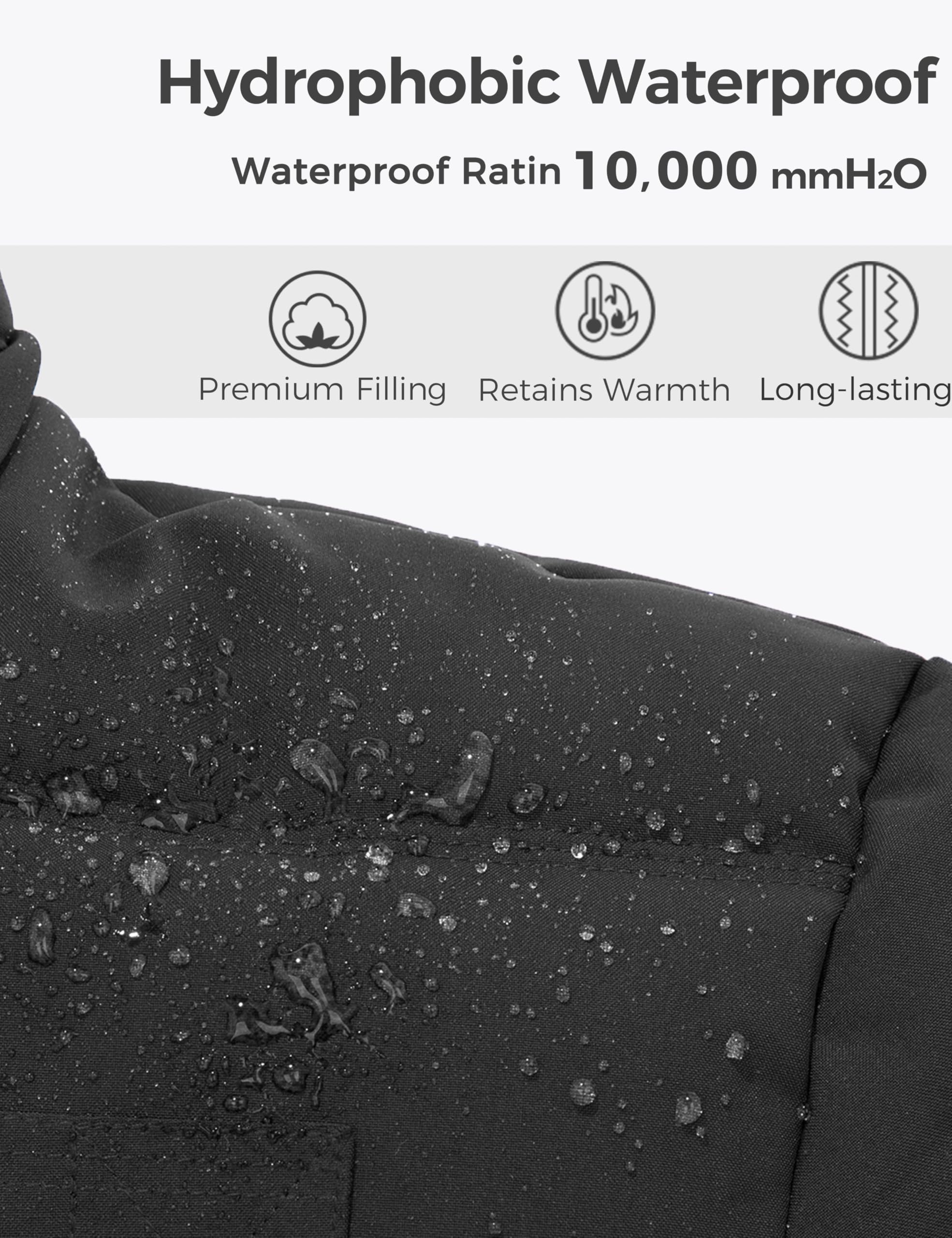 Foto 6 pulgar | Abrigo De Invierno Wantdo Classic Thicken Warm Bubble Para Hombre, Gris Oscuro - Venta Internacional.