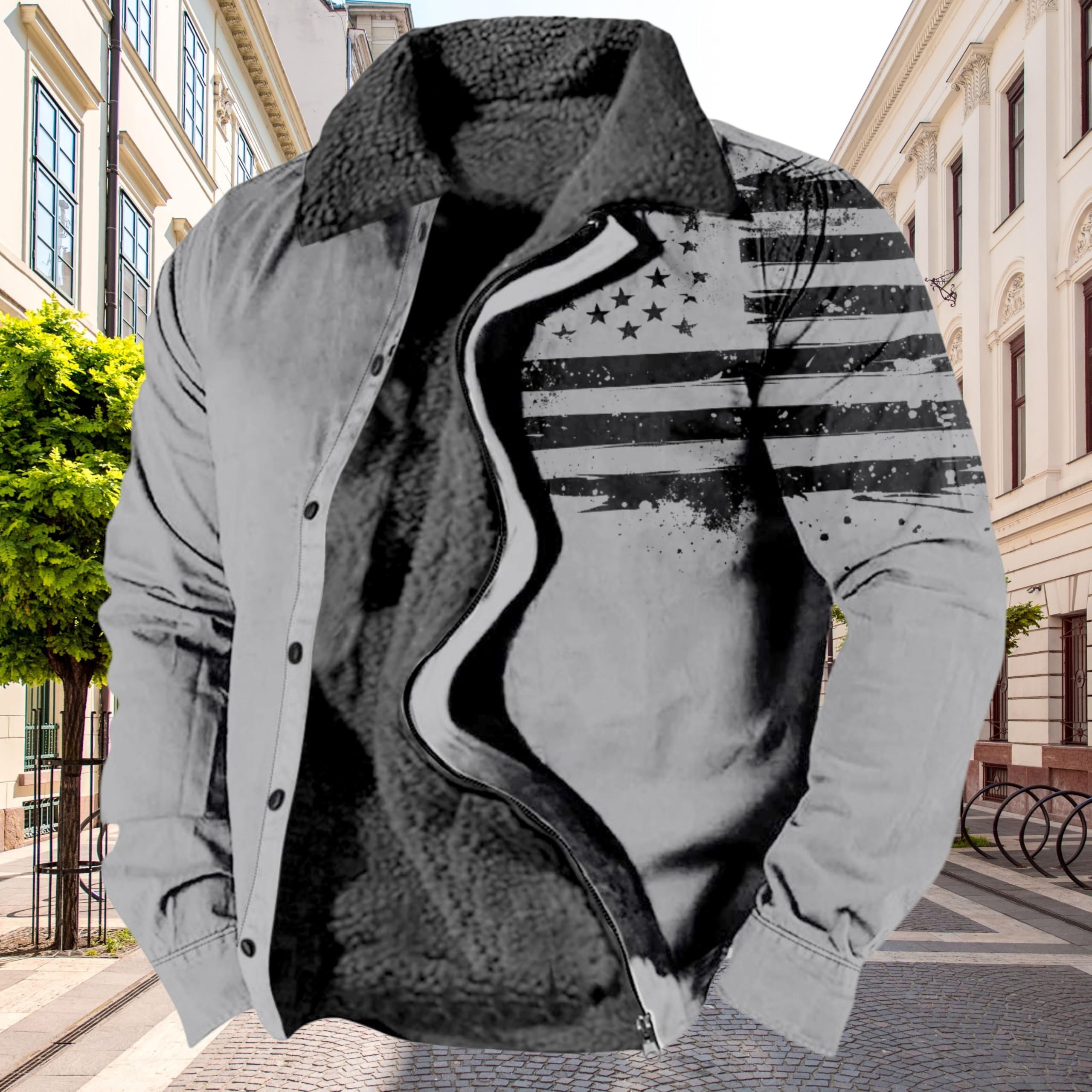 Foto 2 | Chaqueta Zocavia Western Aztec Fleece Para Hombre Otoño-invierno Xl - Venta Internacional.
