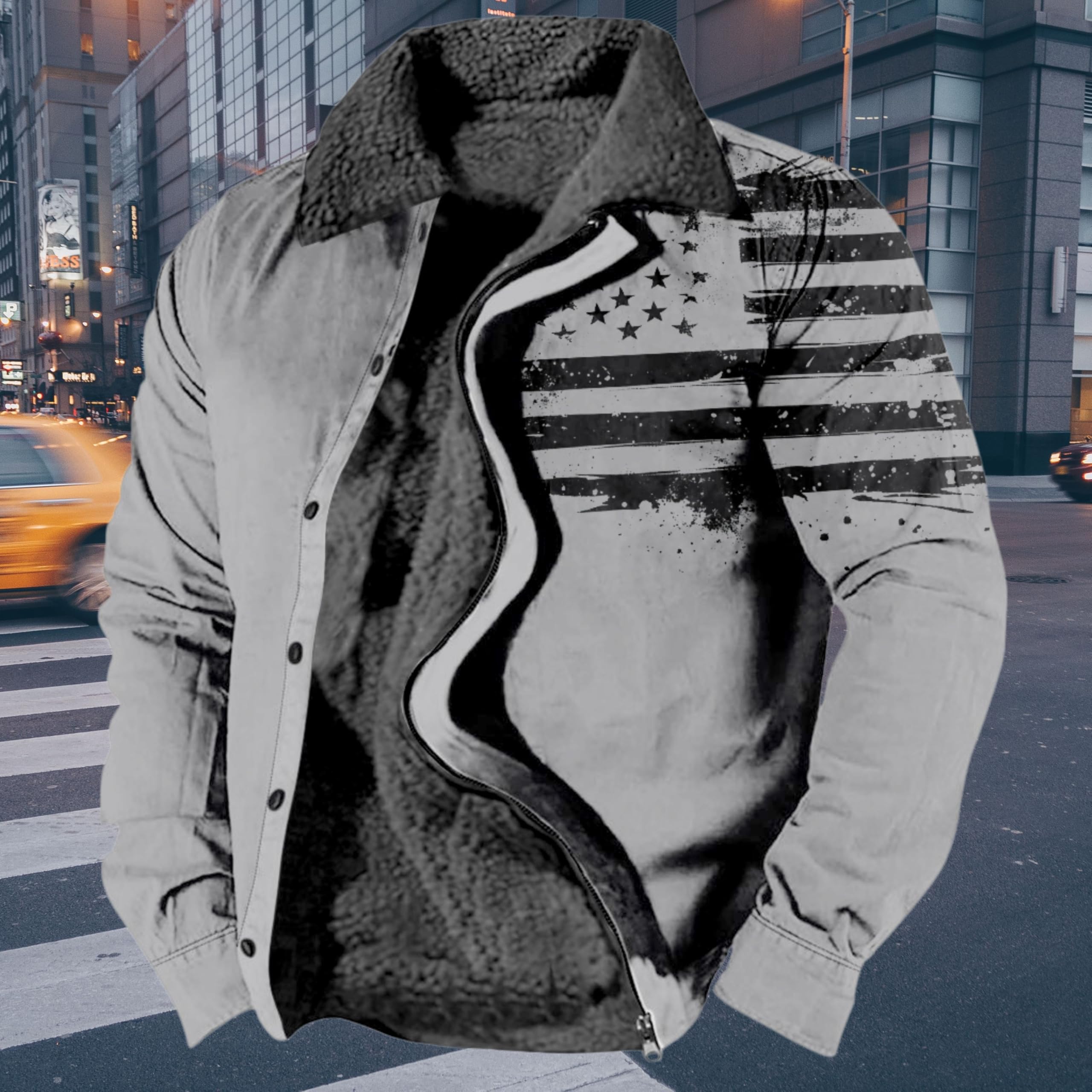 Foto 3 | Chaqueta Zocavia Western Aztec Fleece Para Hombre Otoño-invierno Xl - Venta Internacional.