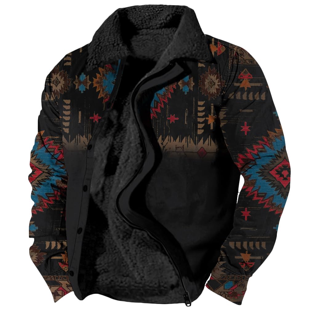 Foto 1 | Chaqueta Zocavia Western Aztec Fleece Para Hombre Otoño-invierno M - Venta Internacional.