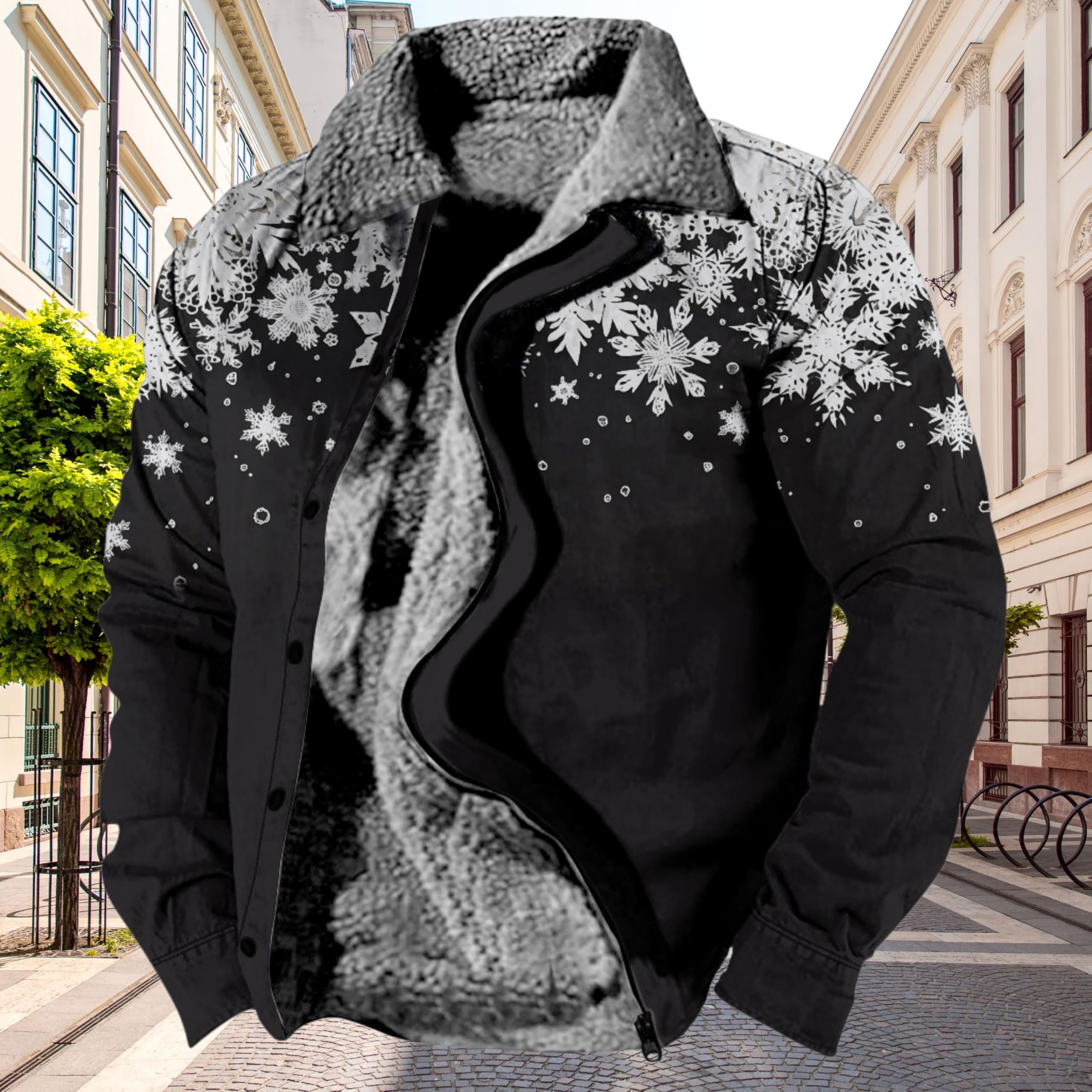 Foto 3 pulgar | Chaqueta Zocavia Western Aztec Fleece Para Hombre, Color Negro, Talla L - Venta Internacional.