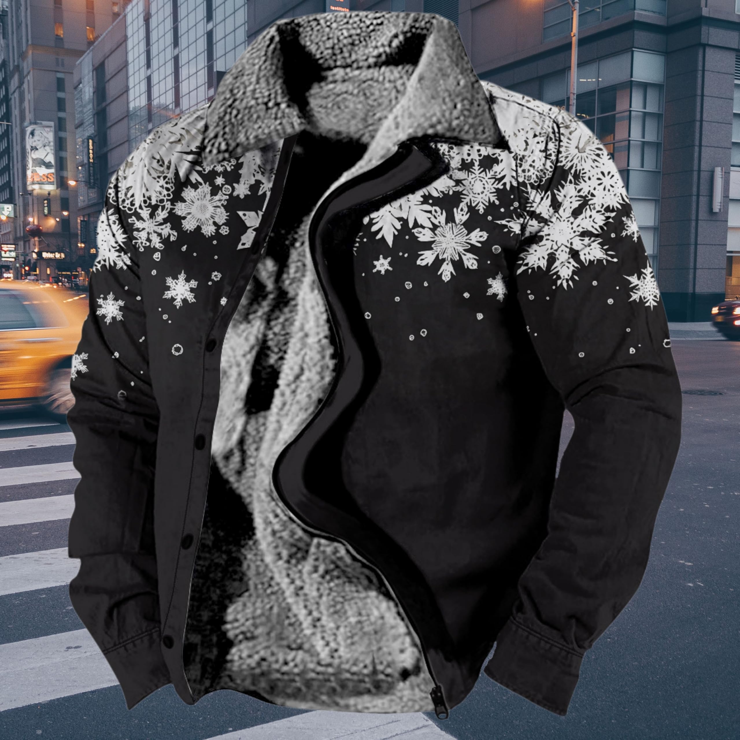 Foto 4 pulgar | Chaqueta Zocavia Western Aztec Fleece Para Hombre, Color Negro, Talla L - Venta Internacional.