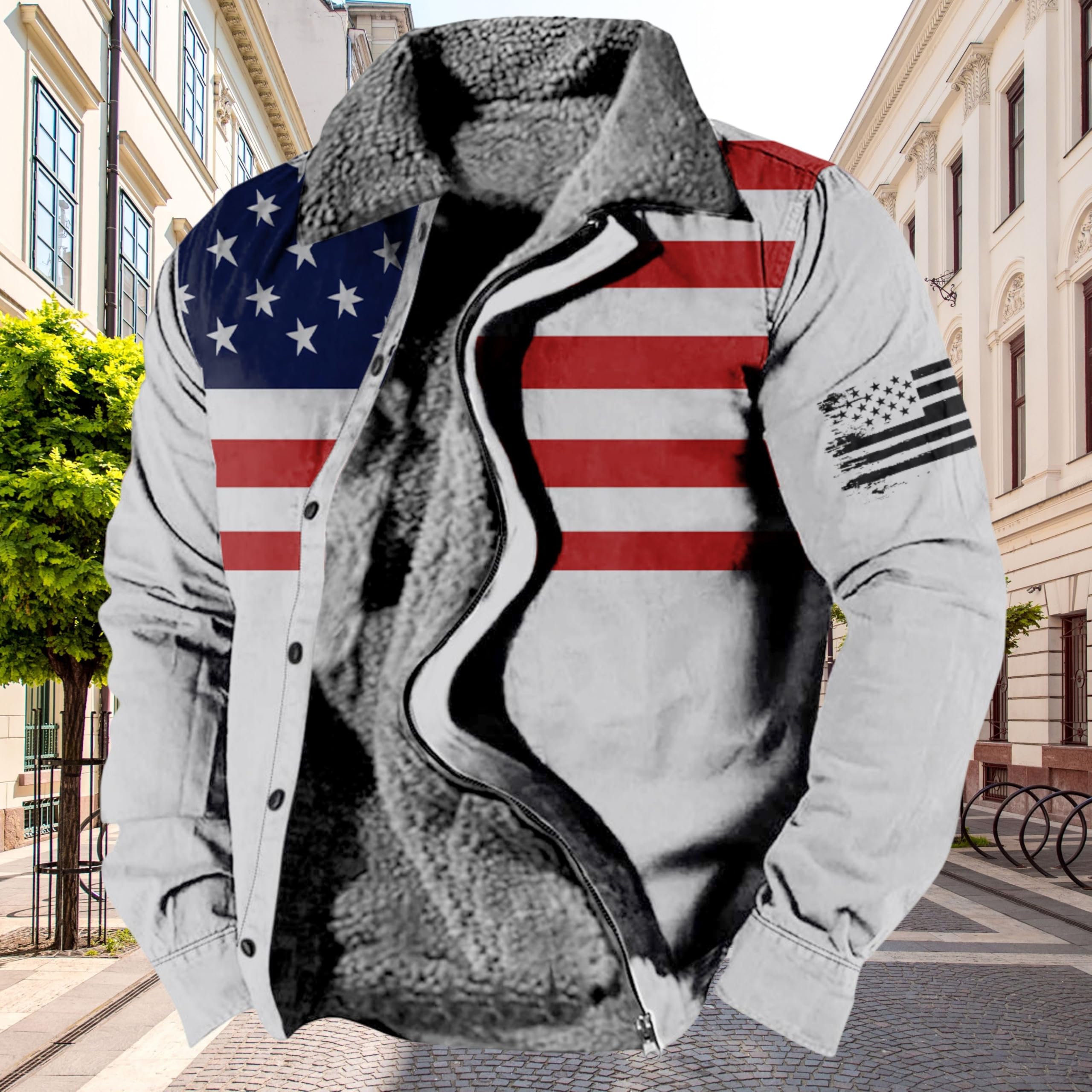 Foto 2 | Chaqueta Zocavia Western Aztec Fleece Para Hombre Otoño-invierno - Venta Internacional.