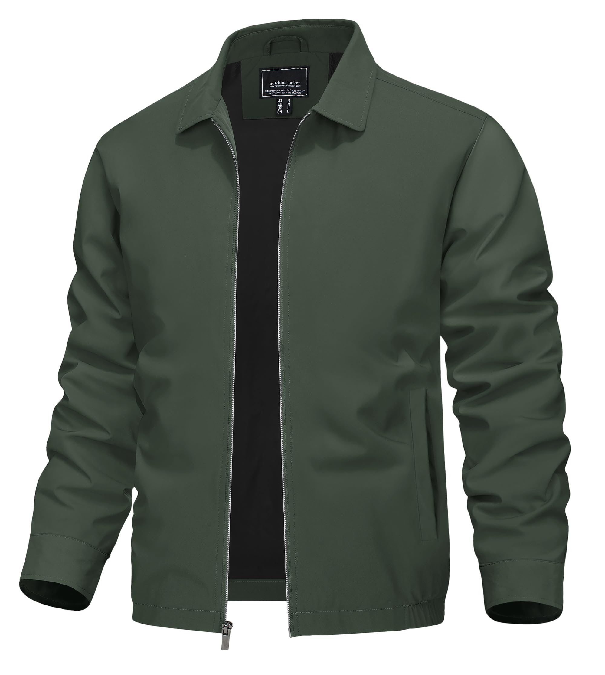 Foto 2 pulgar | Chaqueta Tacvasen Ligera Para Hombre, Casual, Golf, Trabajo, Verde Militar - Venta Internacional.