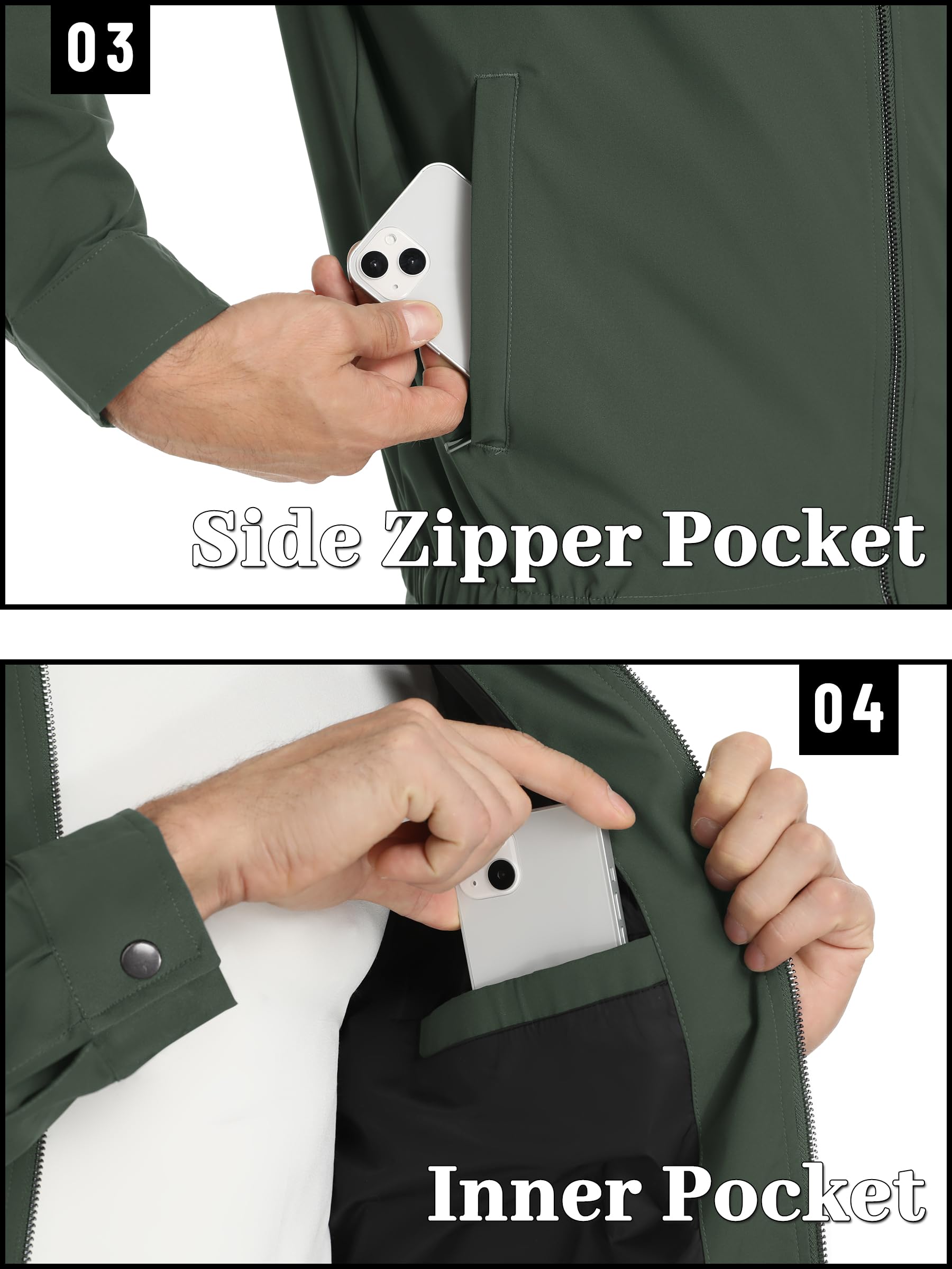 Foto 7 pulgar | Chaqueta Tacvasen Ligera Para Hombre, Casual, Golf, Trabajo, Verde Militar - Venta Internacional.