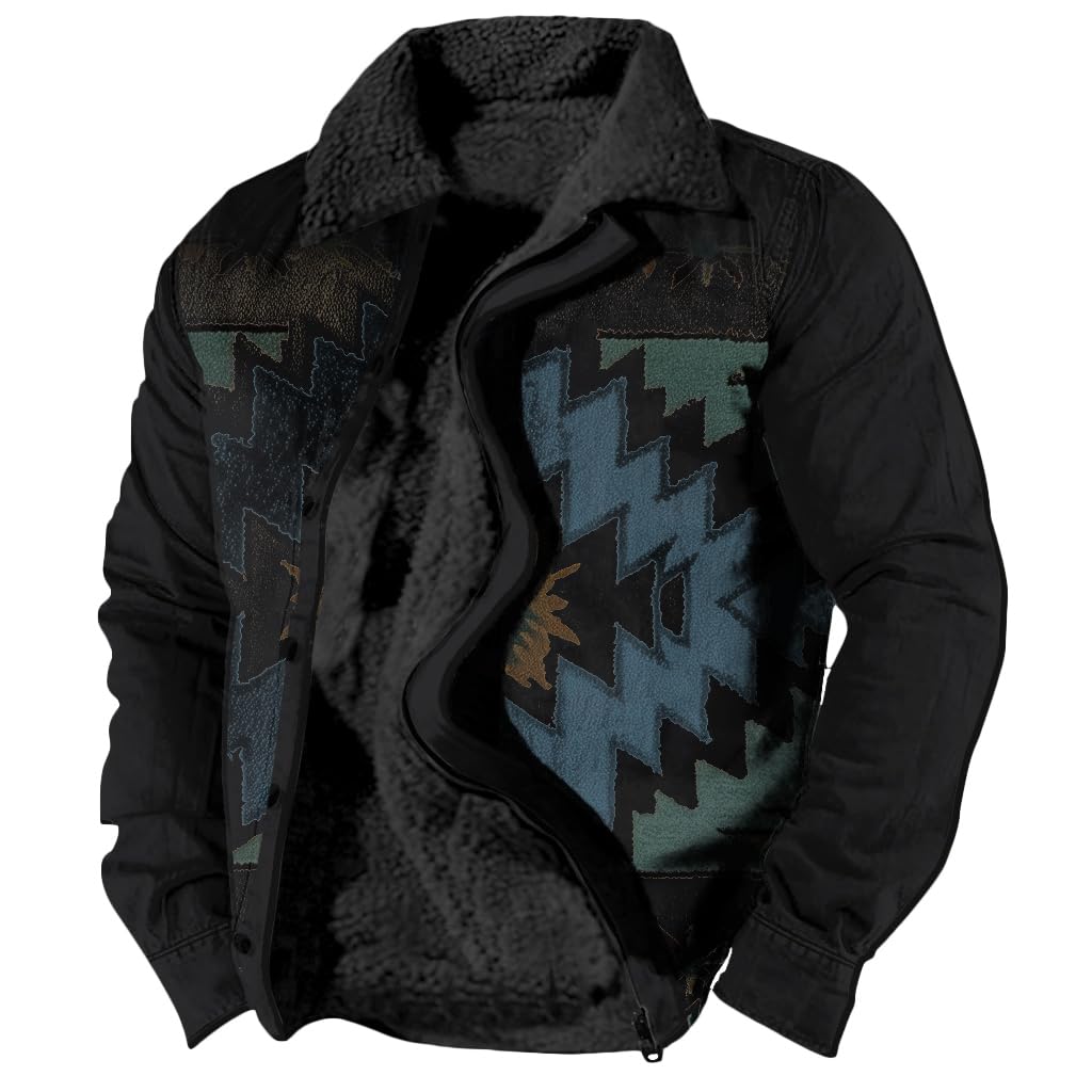 Foto 2 pulgar | Chaqueta Zocavia Western Aztec Fleece Para Hombre Otoño-invierno - Venta Internacional.