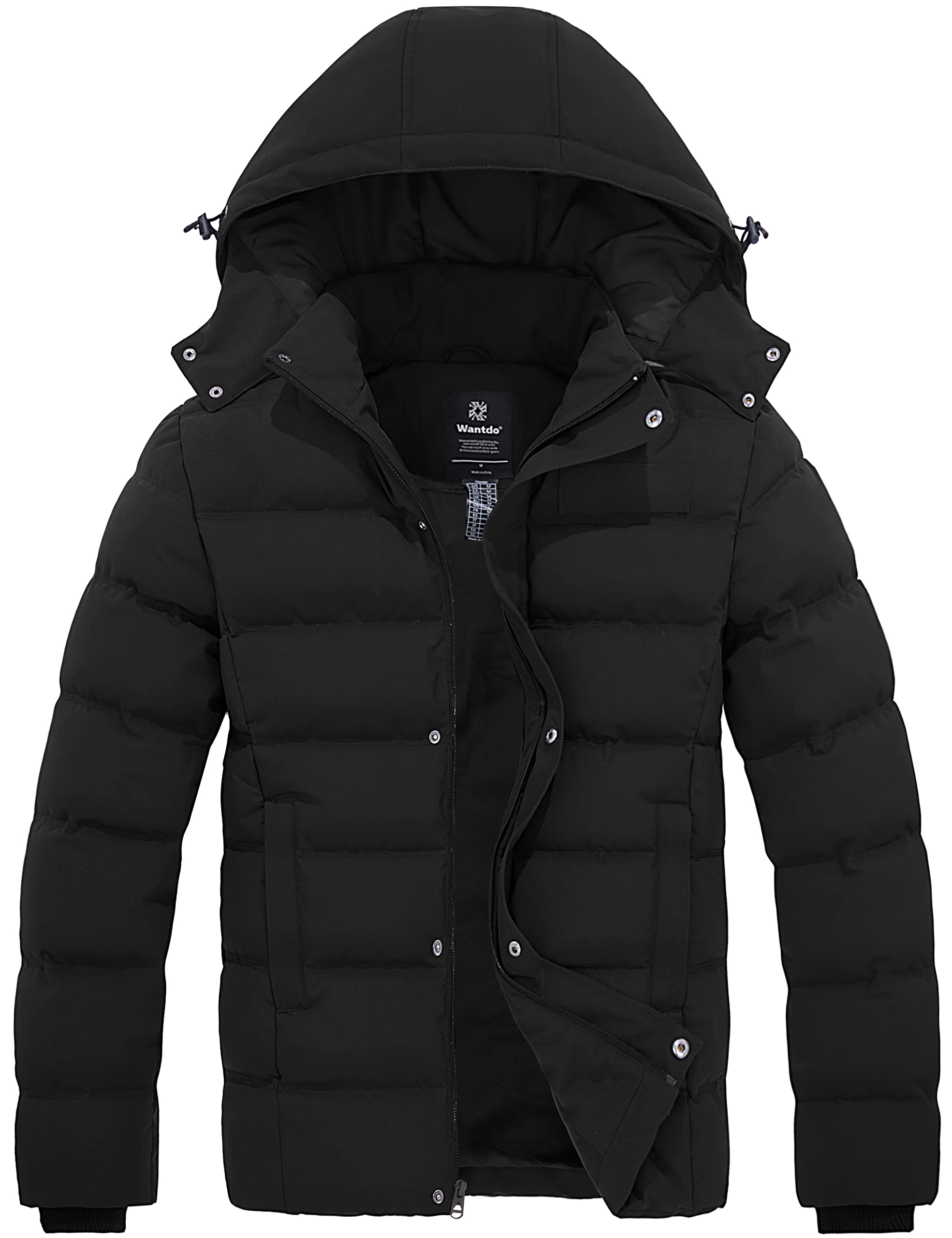 Foto 2 pulgar | Chaqueta Acolchada Impermeable Wantdo Para Hombre, Color Negro - Venta Internacional.