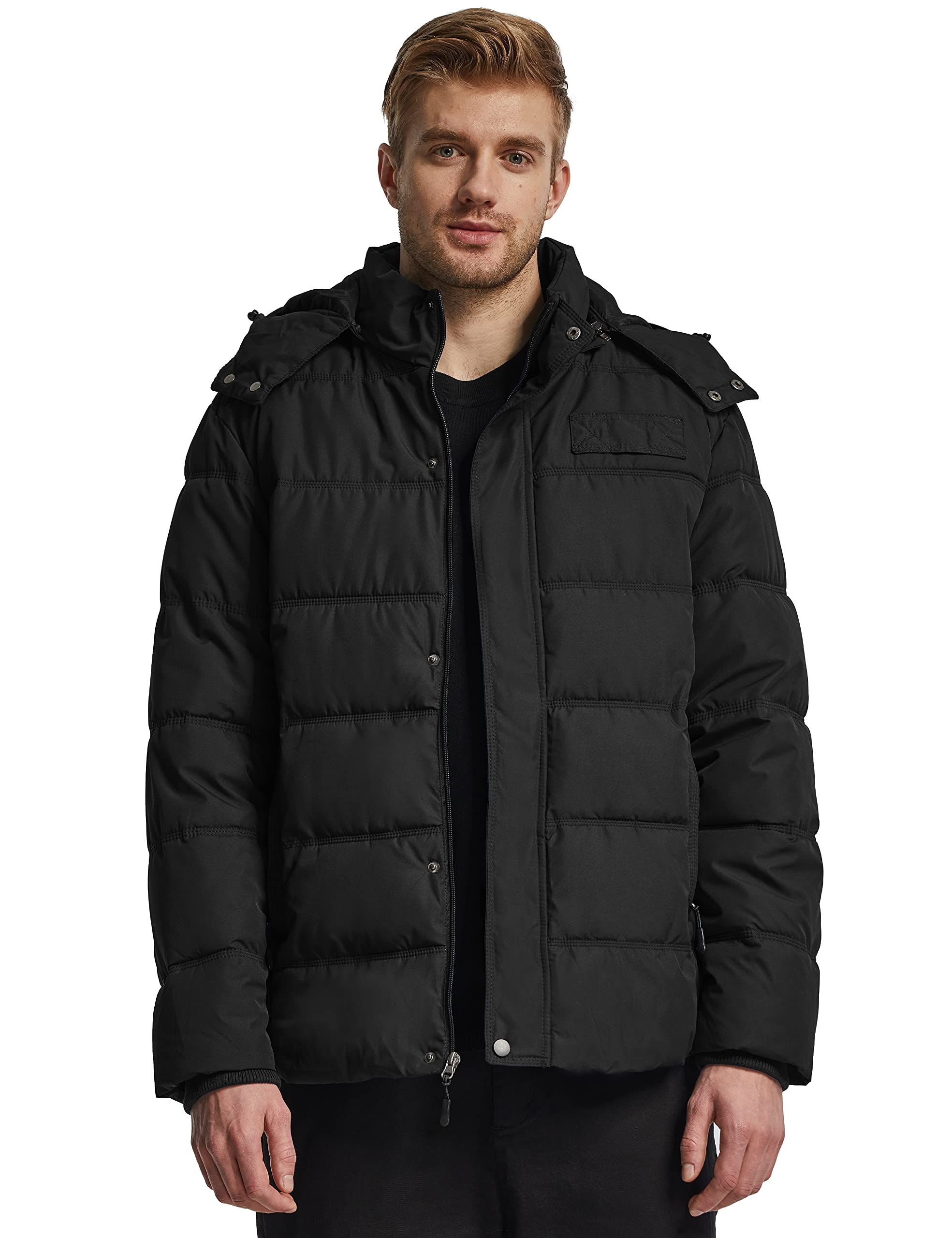 Foto 4 pulgar | Chaqueta Acolchada Impermeable Wantdo Para Hombre, Color Negro - Venta Internacional.