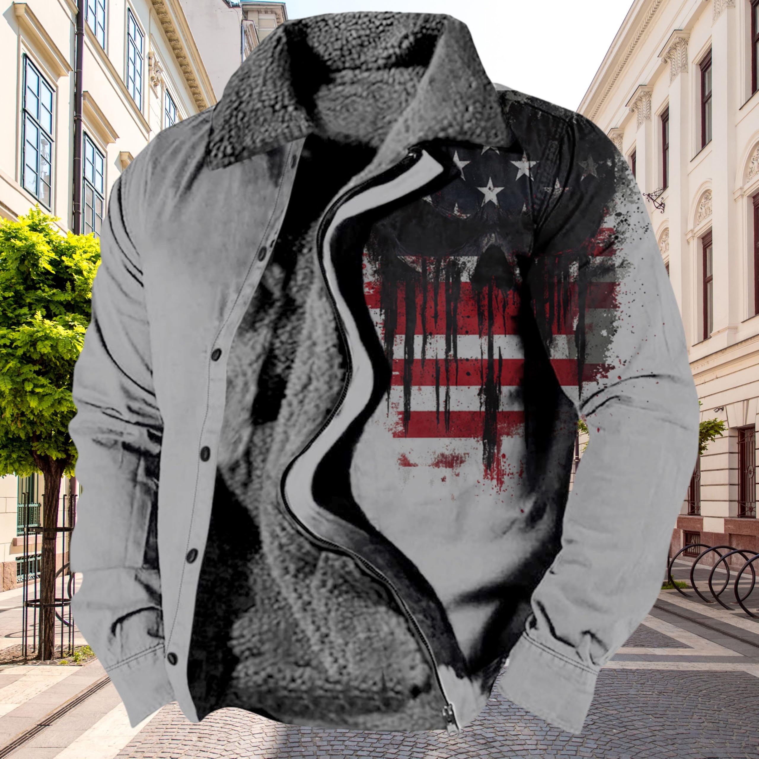Foto 3 pulgar | Chaqueta Zocavia Western Aztec Fleece Para Hombre Otoño-invierno 2xl - Venta Internacional.