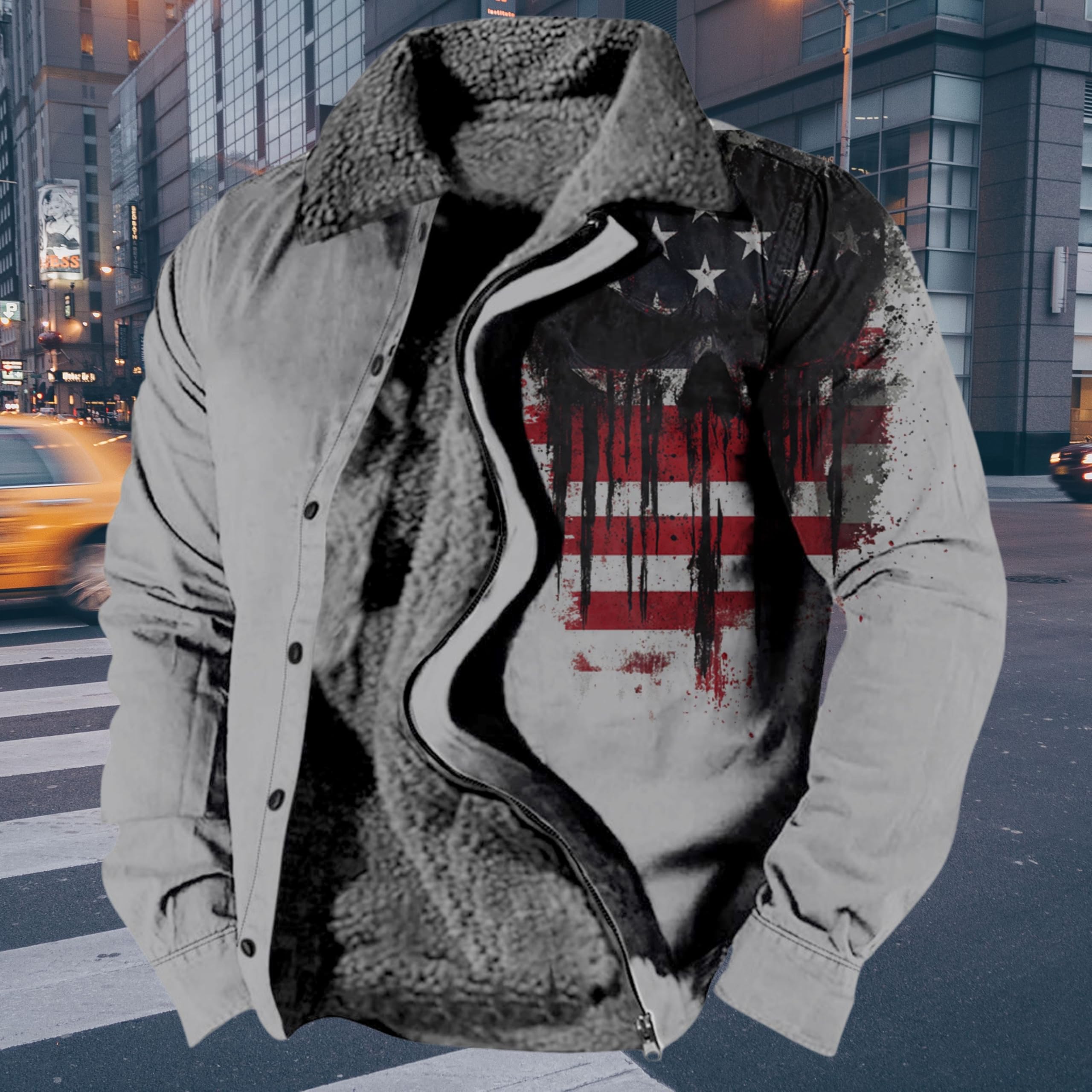 Foto 3 | Chaqueta Zocavia Western Aztec Fleece Para Hombre Otoño-invierno 2xl - Venta Internacional.