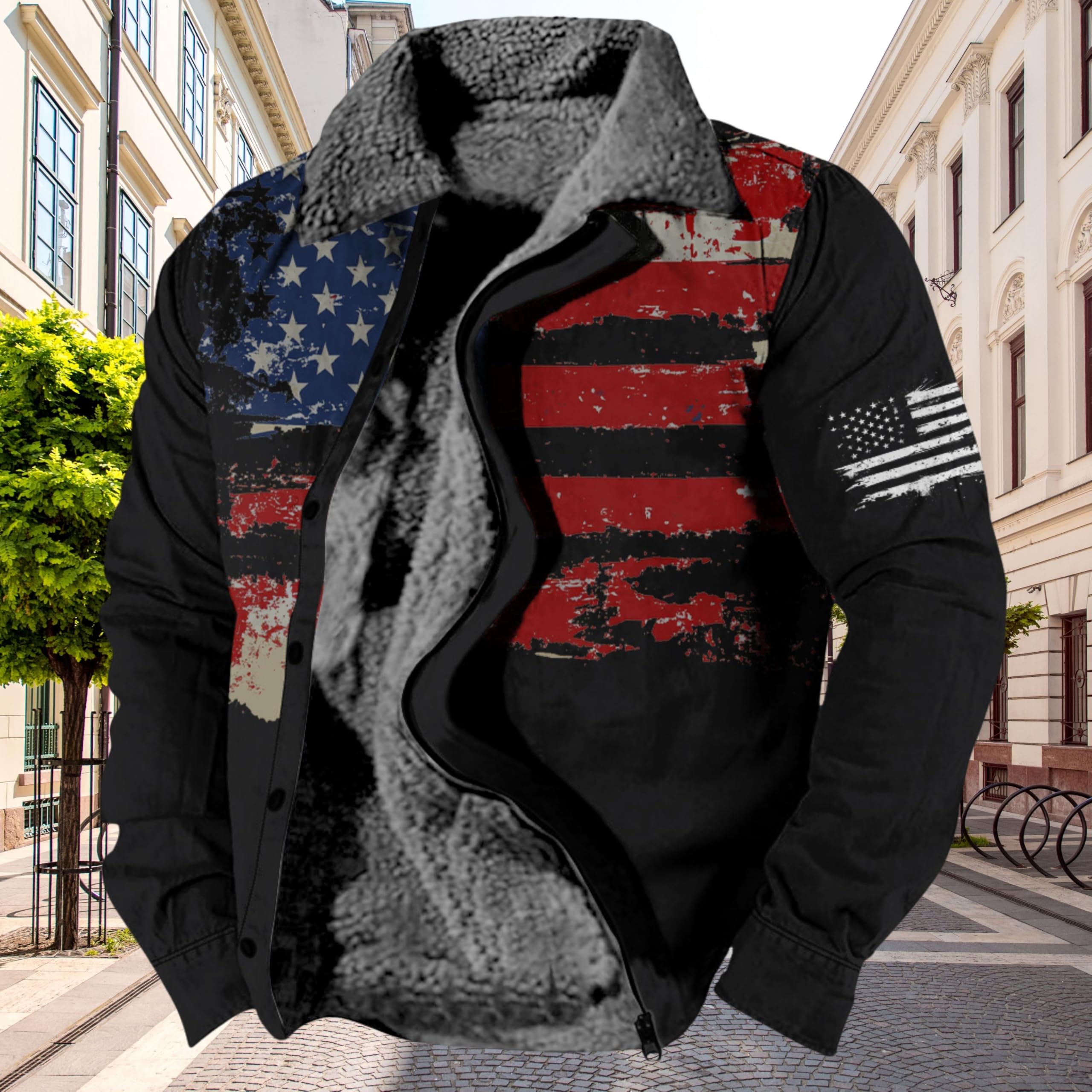 Foto 3 pulgar | Chaqueta Zocavia Western Aztec Fleece Para Hombre Otoño-invierno M - Venta Internacional.