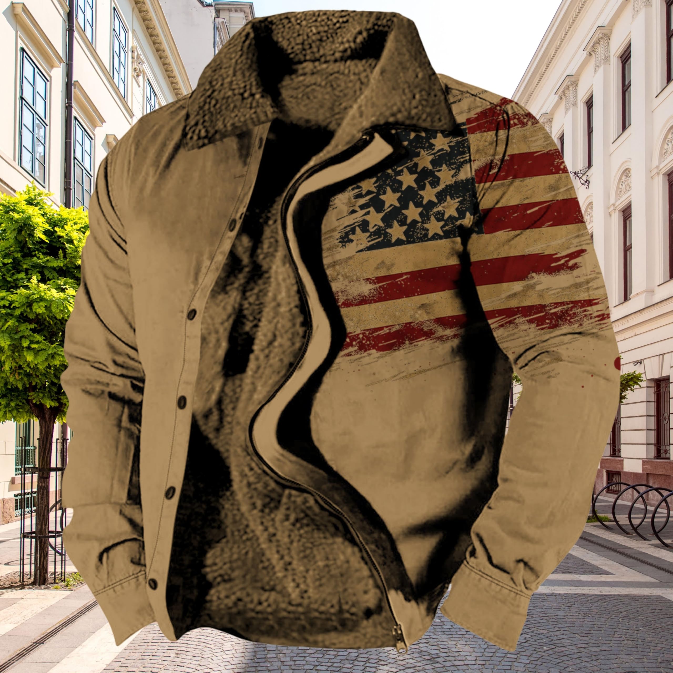 Foto 2 | Chaqueta Zocavia Western Aztec Fleece Para Hombre Otoño-invierno 2xl - Venta Internacional.
