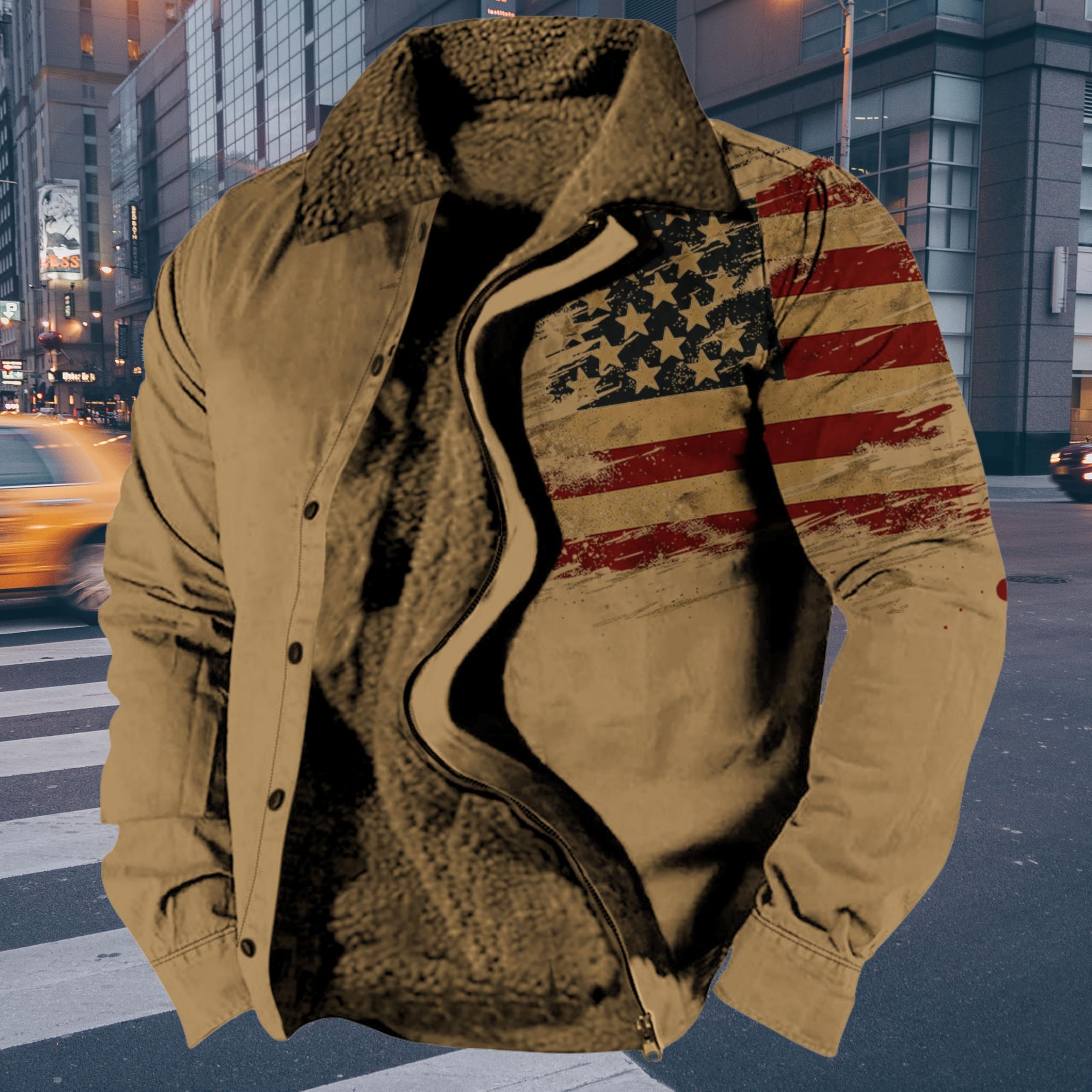 Foto 3 | Chaqueta Zocavia Western Aztec Fleece Para Hombre Otoño-invierno 2xl - Venta Internacional.