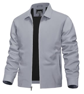 Foto 1 | Chaqueta Tacvasen Lightweight Windbreak Fall Para Hombre, Color Gris Claro - Venta Internacional.
