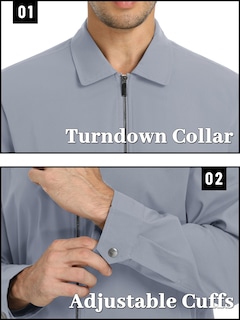 Foto 5 | Chaqueta Tacvasen Lightweight Windbreak Fall Para Hombre, Color Gris Claro - Venta Internacional.