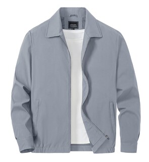 Foto 7 | Chaqueta Tacvasen Lightweight Windbreak Fall Para Hombre, Color Gris Claro - Venta Internacional.