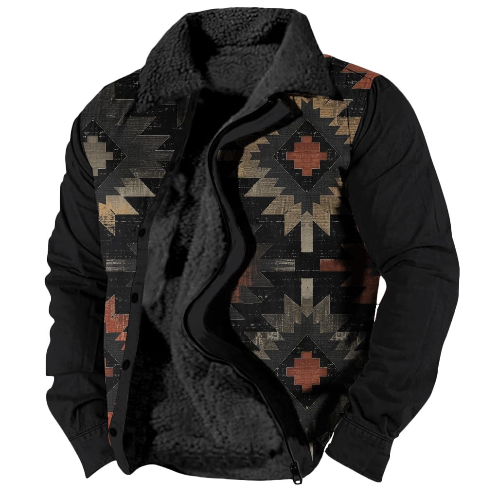 Foto 2 pulgar | Chaqueta Zocavia Western Aztec Fleece Para Hombre Otoño-invierno L - Venta Internacional.