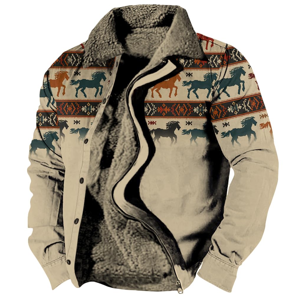 Foto 1 | Chaqueta Zocavia Western Aztec Fleece Para Hombre Otoño-invierno 2xl - Venta Internacional.