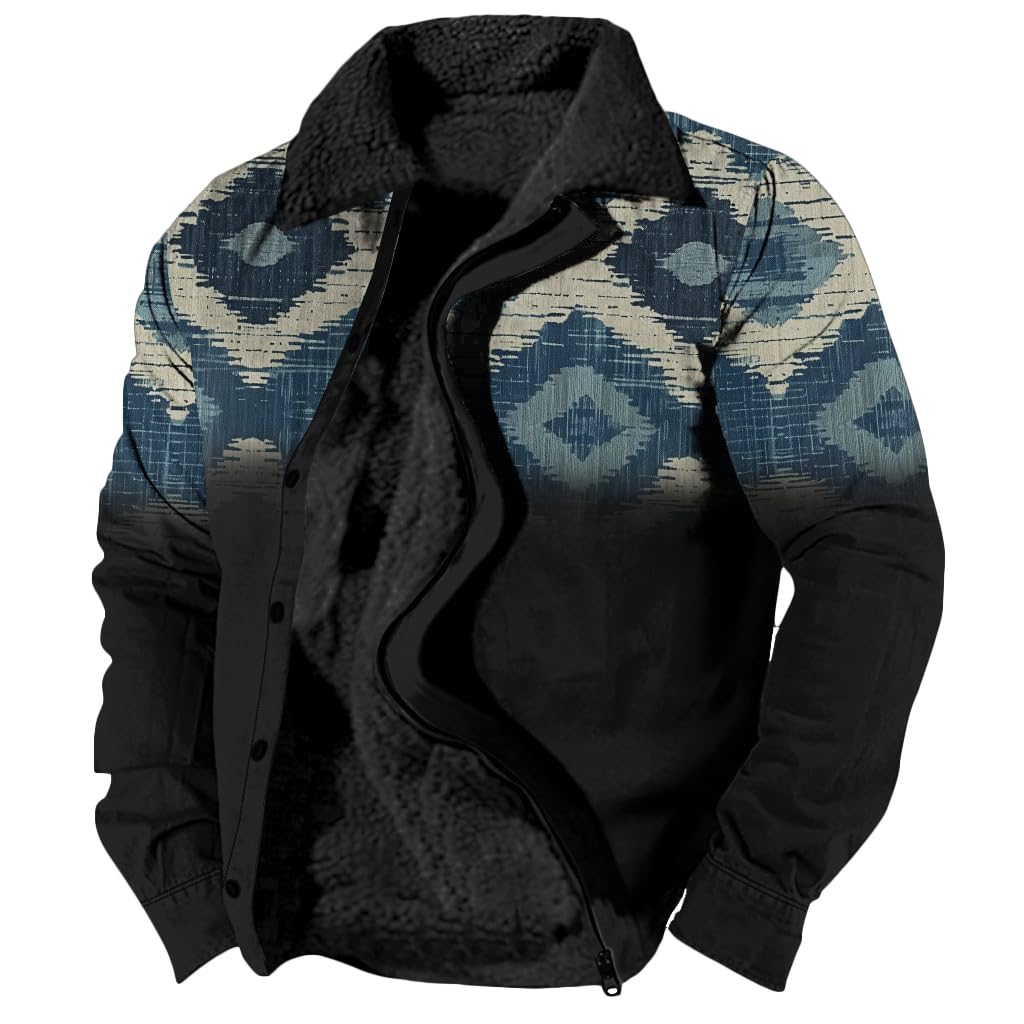 Foto 2 pulgar | Chaqueta Zocavia Western Aztec Fleece Para Hombre Otoño-invierno M - Venta Internacional.