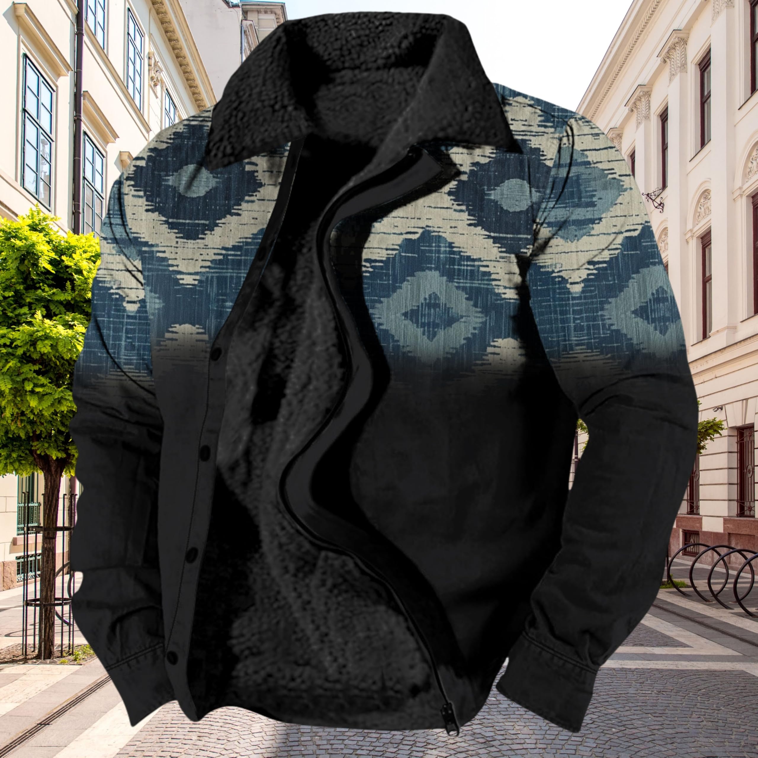 Foto 3 pulgar | Chaqueta Zocavia Western Aztec Fleece Para Hombre Otoño-invierno M - Venta Internacional.
