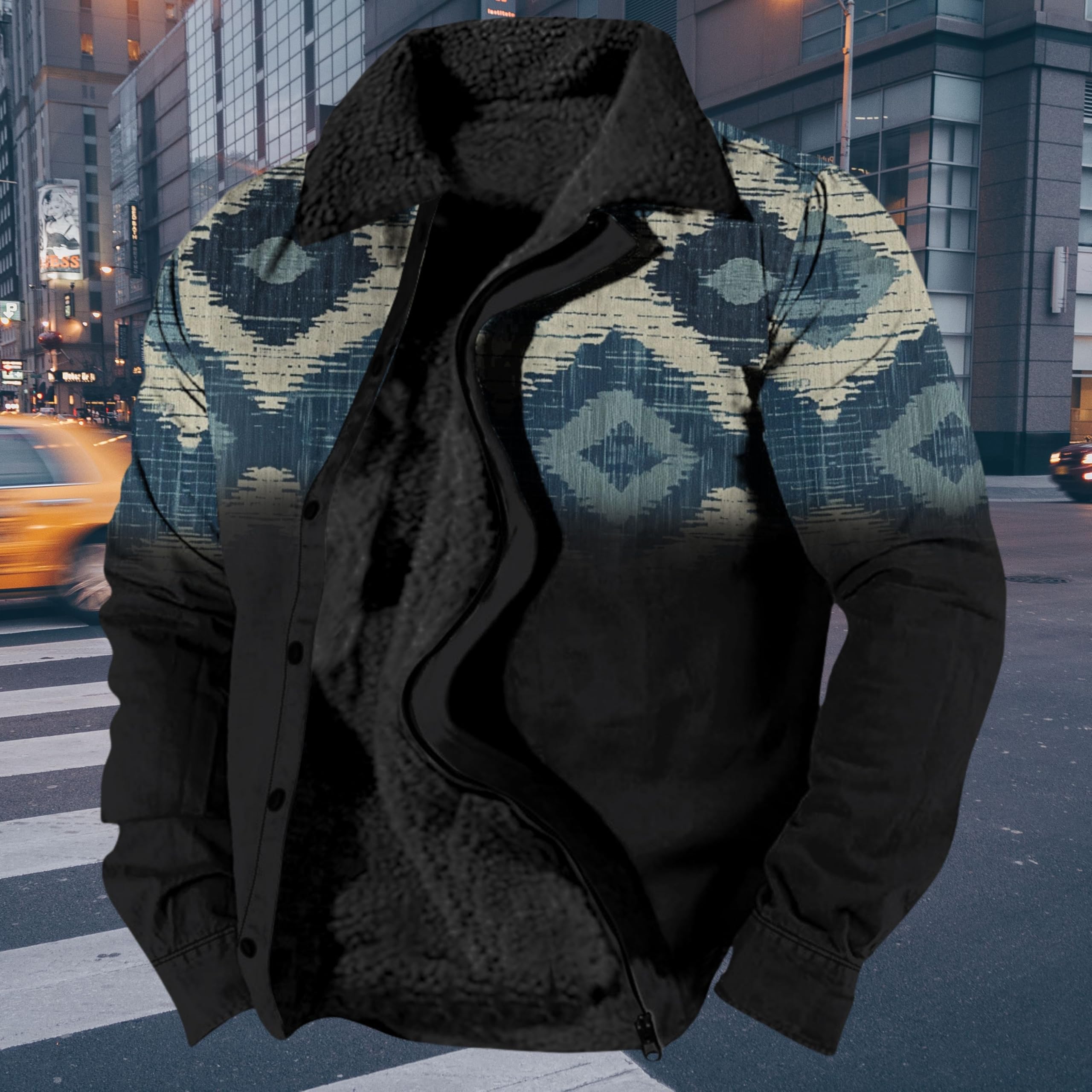 Foto 4 pulgar | Chaqueta Zocavia Western Aztec Fleece Para Hombre Otoño-invierno M - Venta Internacional.