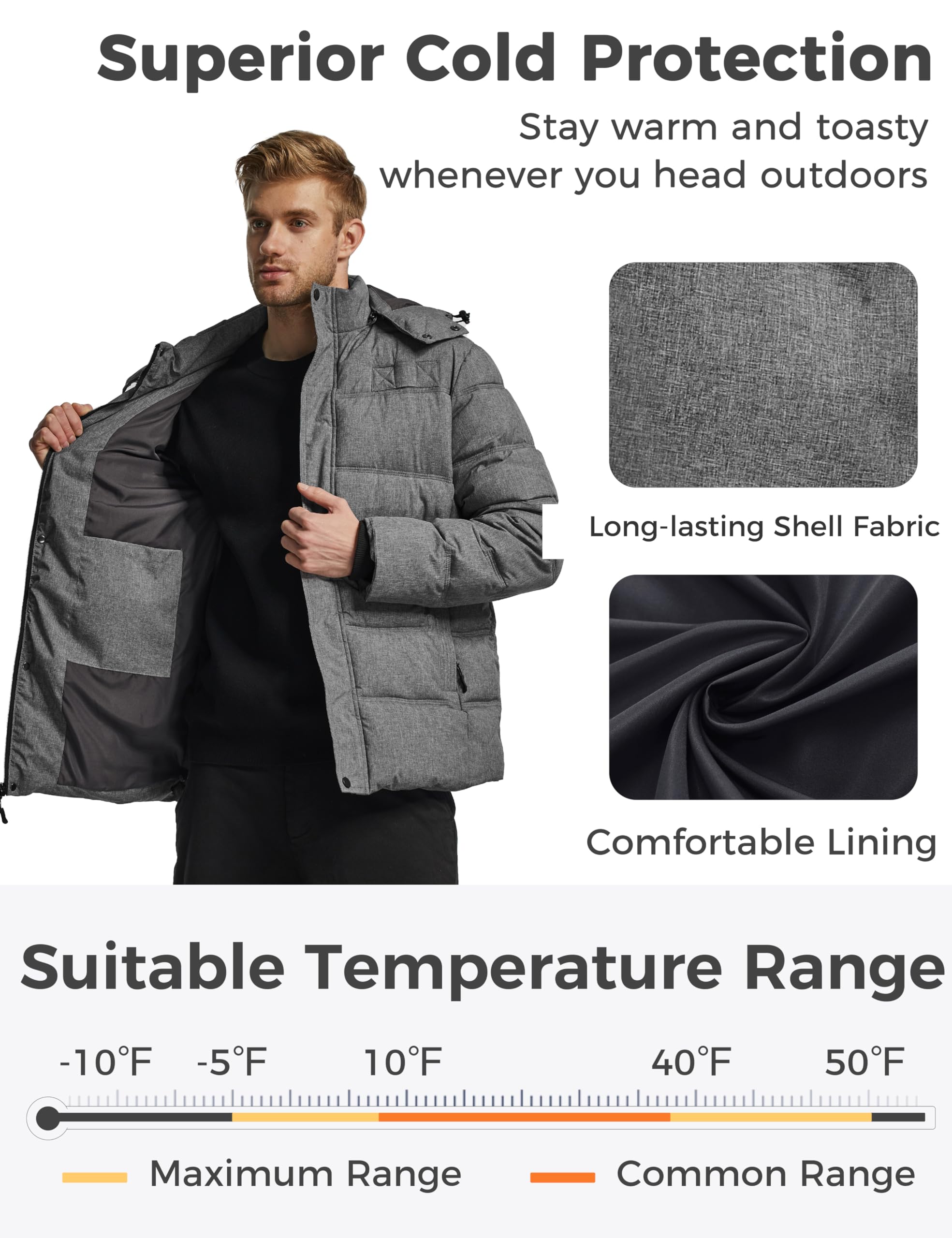 Foto 5 pulgar | Chaqueta De Invierno Wantdo Thicken Warm Puffer Chaqueta Para Hombre - Venta Internacional.