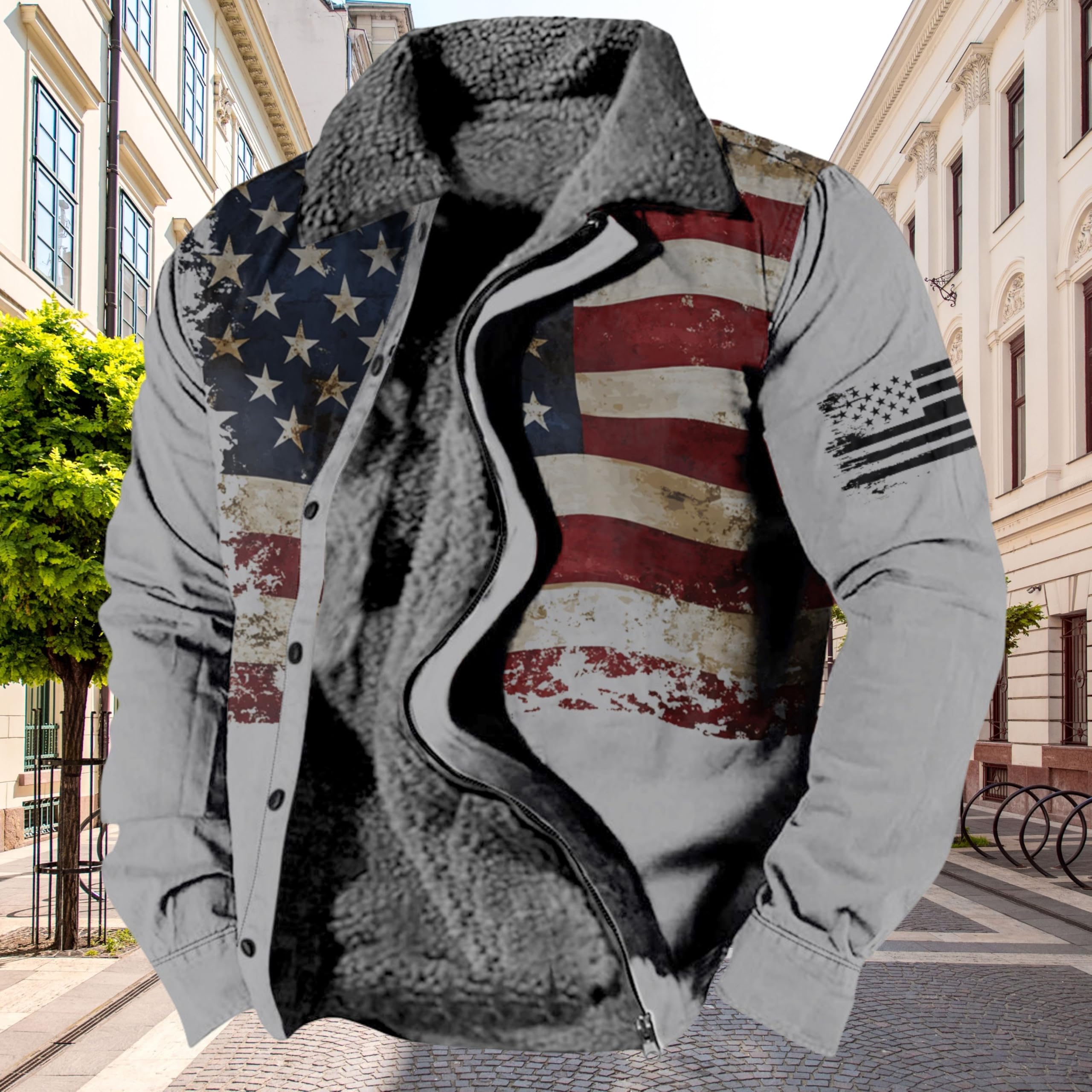 Foto 3 pulgar | Chaqueta Zocavia Western Aztec Fleece Para Hombre Otoño-invierno 3xl - Venta Internacional.
