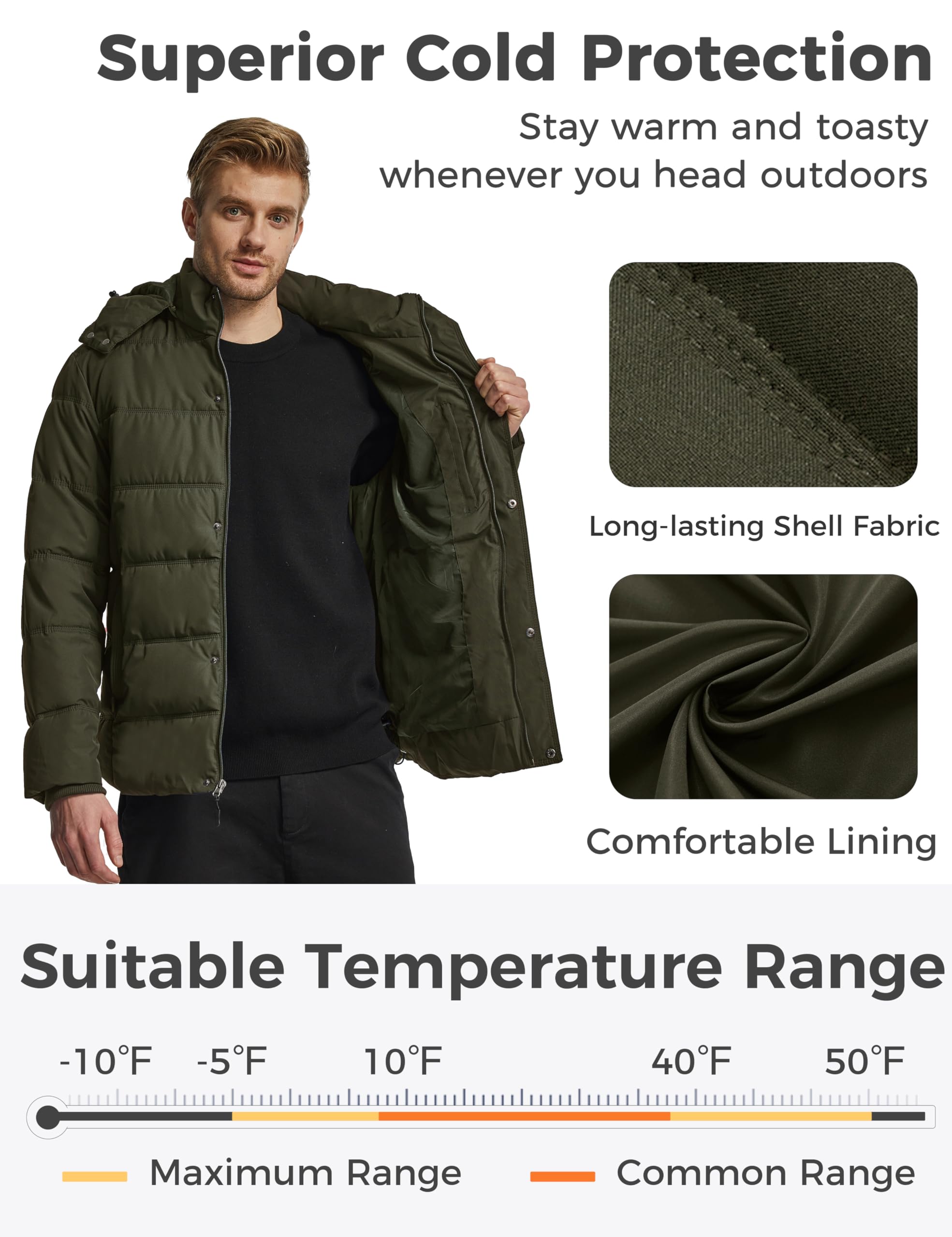 Foto 5 pulgar | Chaqueta Acolchada De Algodón Grueso Para Invierno, De Coat Wantdo, Para Hombre - Venta Internacional.