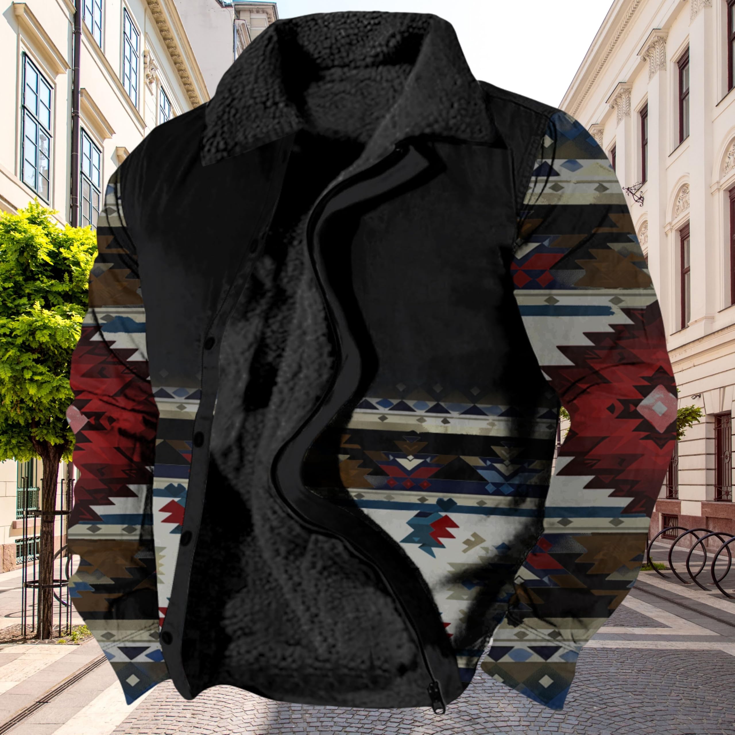 Foto 2 | Chaqueta Zocavia Western Aztec Fleece Para Hombre Otoño-invierno L - Venta Internacional.