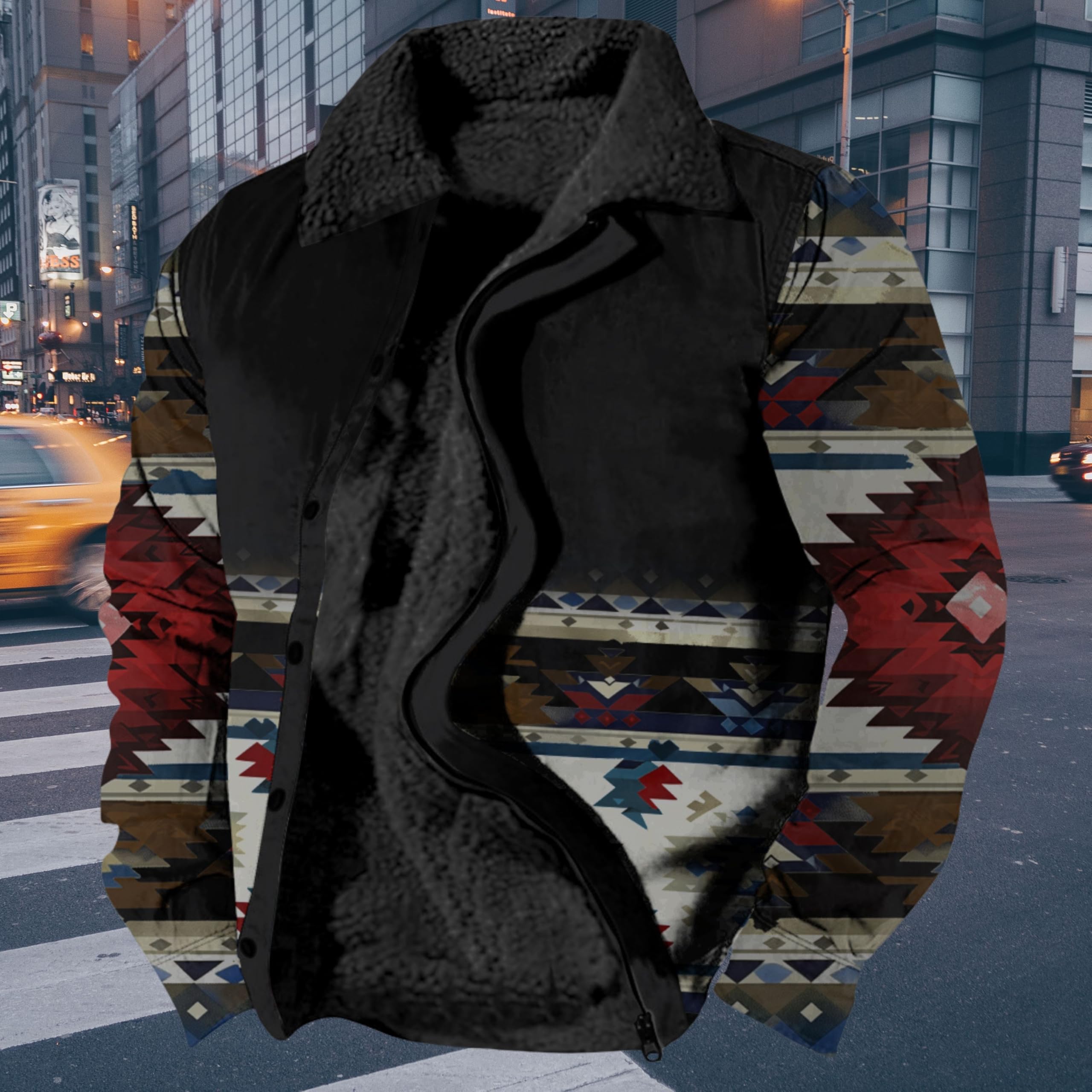 Foto 4 pulgar | Chaqueta Zocavia Western Aztec Fleece Para Hombre Otoño-invierno L - Venta Internacional.