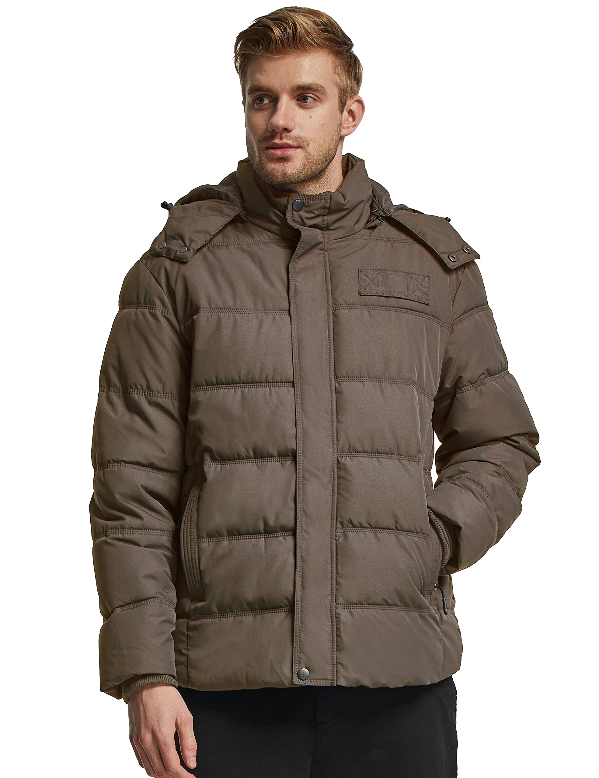 Foto 4 pulgar | Ropa De Abrigo Aislante Para Hombre Coat Wantdo, Gruesa Y Acolchada, Color Marrón - Venta Internacional.
