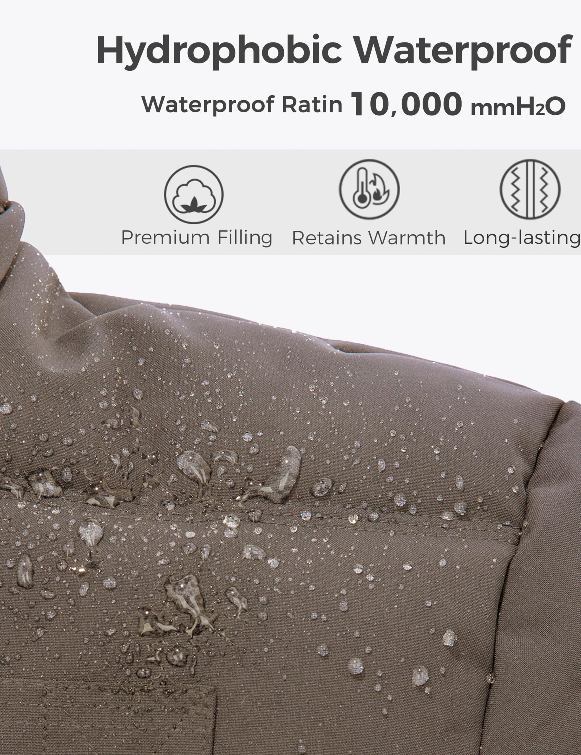 Foto 5 | Ropa De Abrigo Aislante Para Hombre Coat Wantdo, Gruesa Y Acolchada, Color Marrón - Venta Internacional.