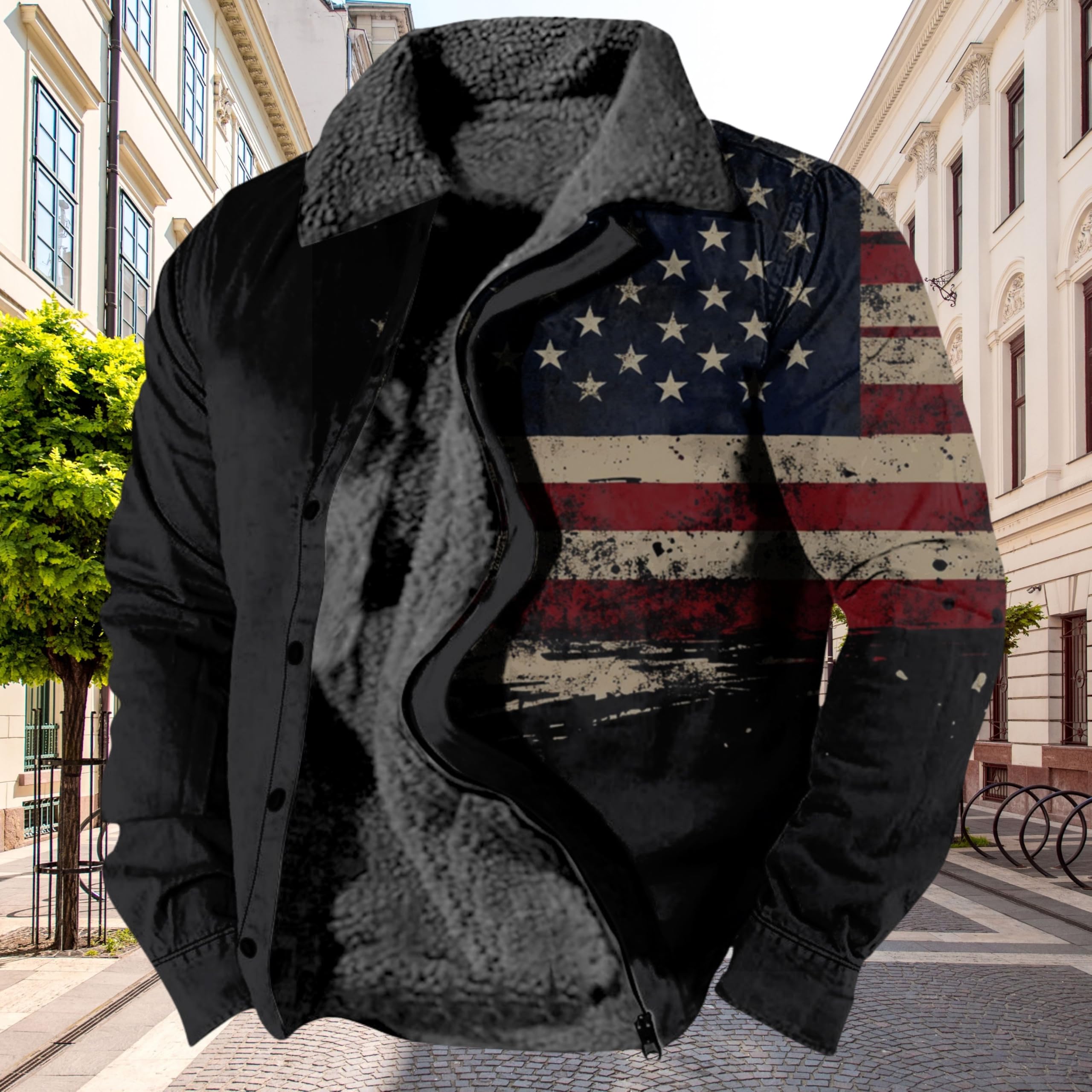 Foto 3 pulgar | Chaqueta Zocavia Western Aztec Fleece Para Hombre Otoño-invierno 4xl - Venta Internacional.