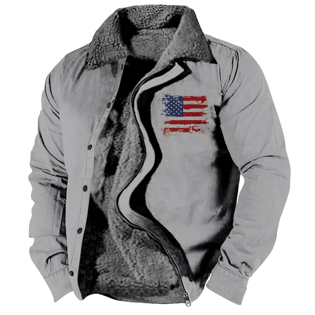 Foto 2 pulgar | Chaqueta Zocavia Western Aztec Fleece Para Hombre Otoño-invierno Gris S - Venta Internacional.