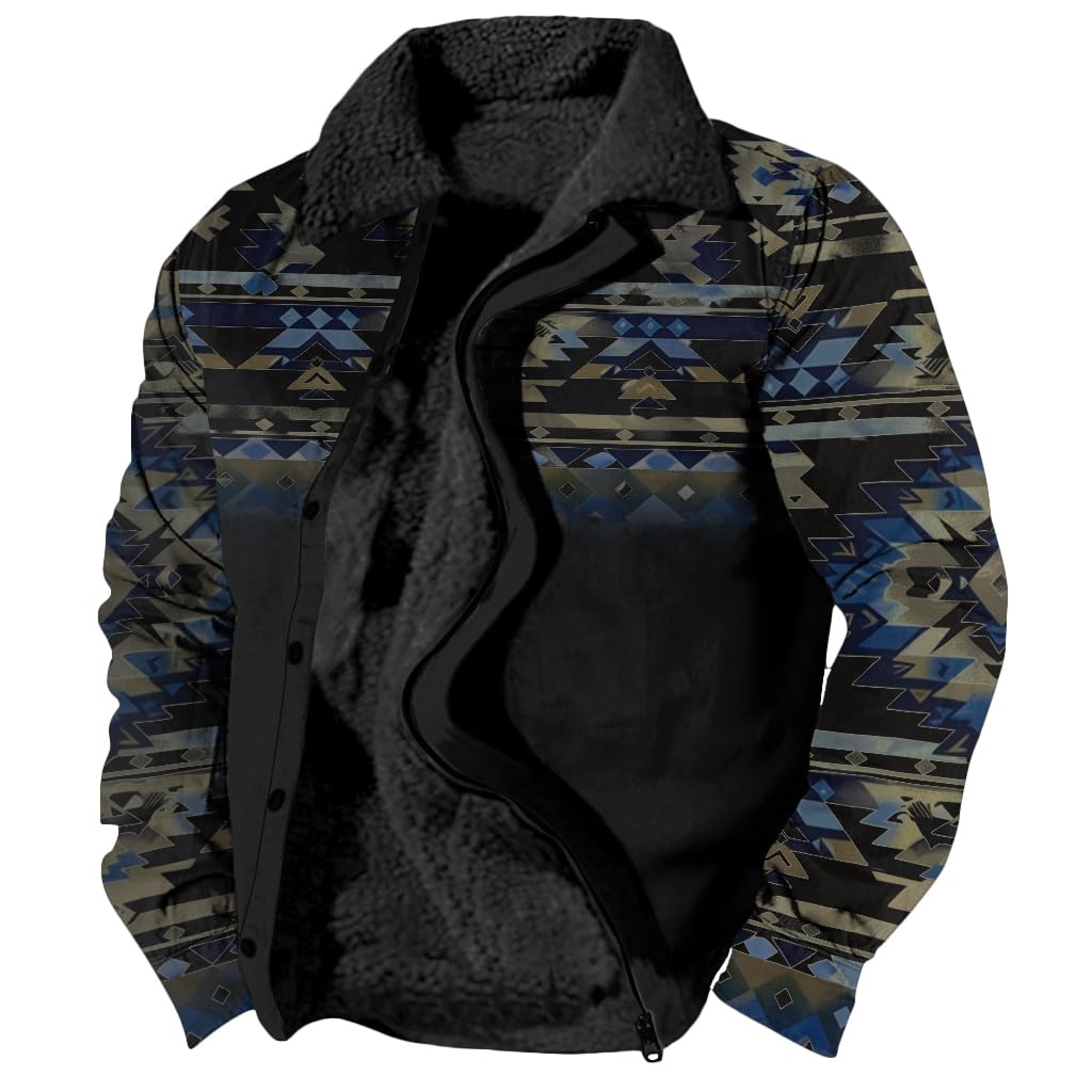Foto 1 | Chaqueta Zocavia Western Aztec Fleece Para Hombre Otoño-invierno - Venta Internacional.