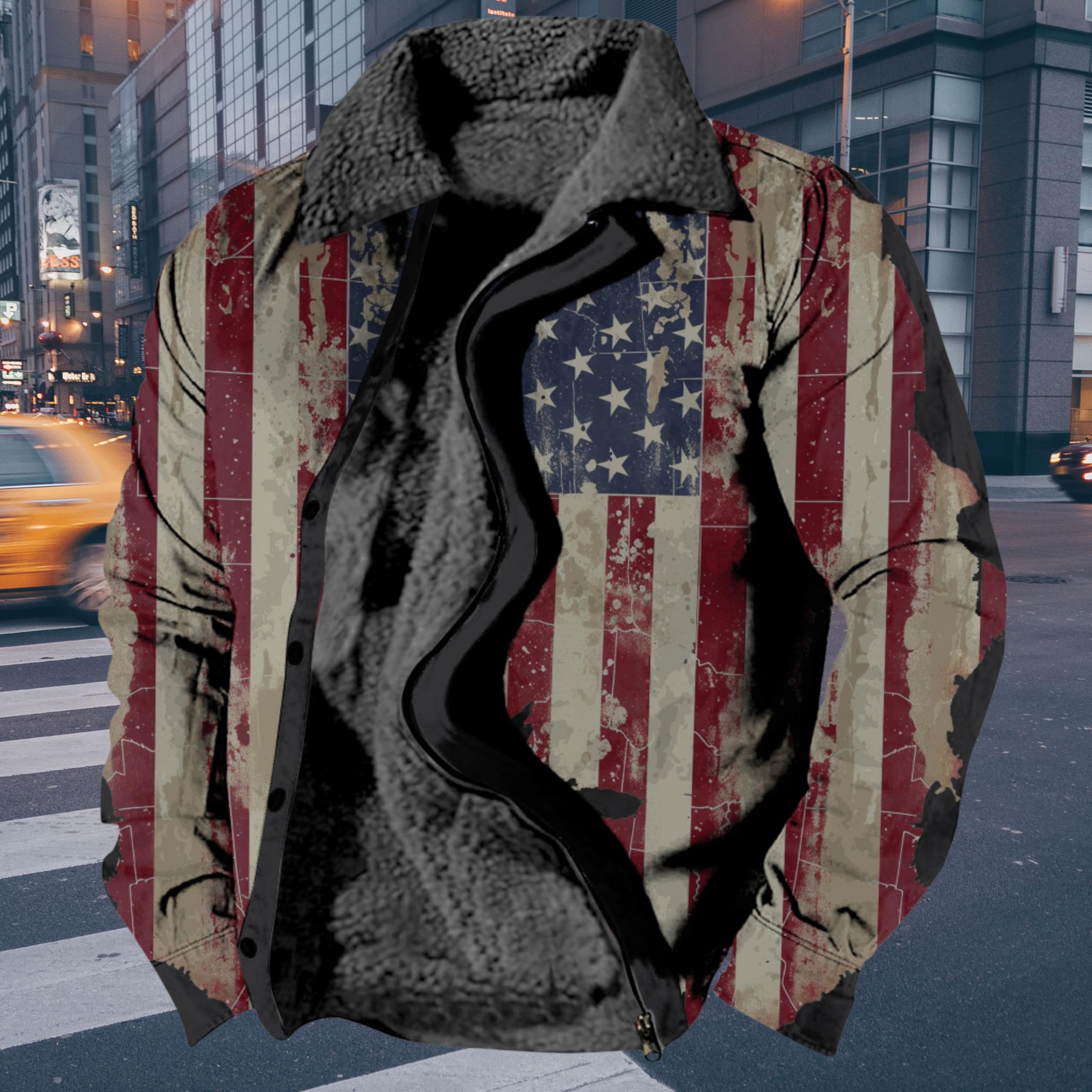 Foto 3 | Chaqueta Zocavia Western Aztec Fleece Para Hombre Otoño-invierno 3xl - Venta Internacional.
