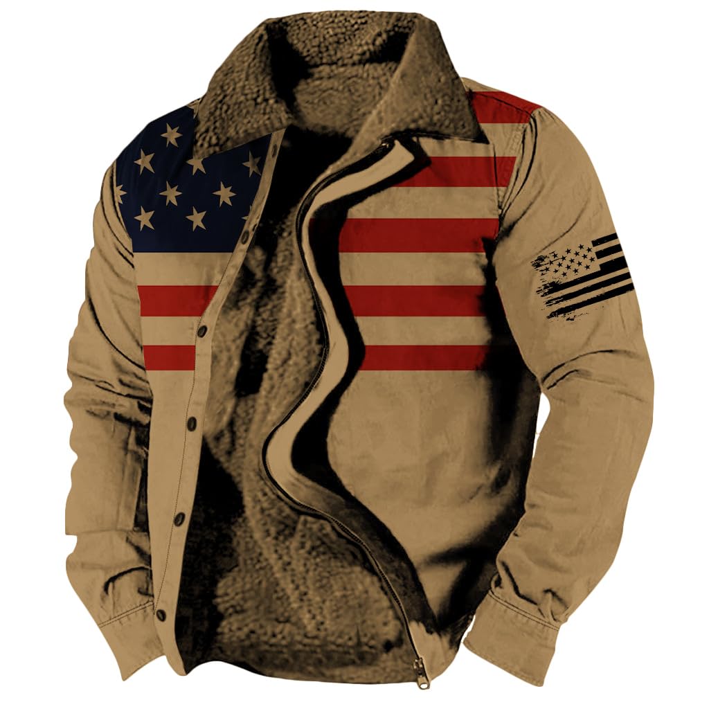 Foto 2 pulgar | Chaqueta Zocavia Western Aztec Fleece Para Hombre, Color Marrón, Talla 3xl - Venta Internacional.