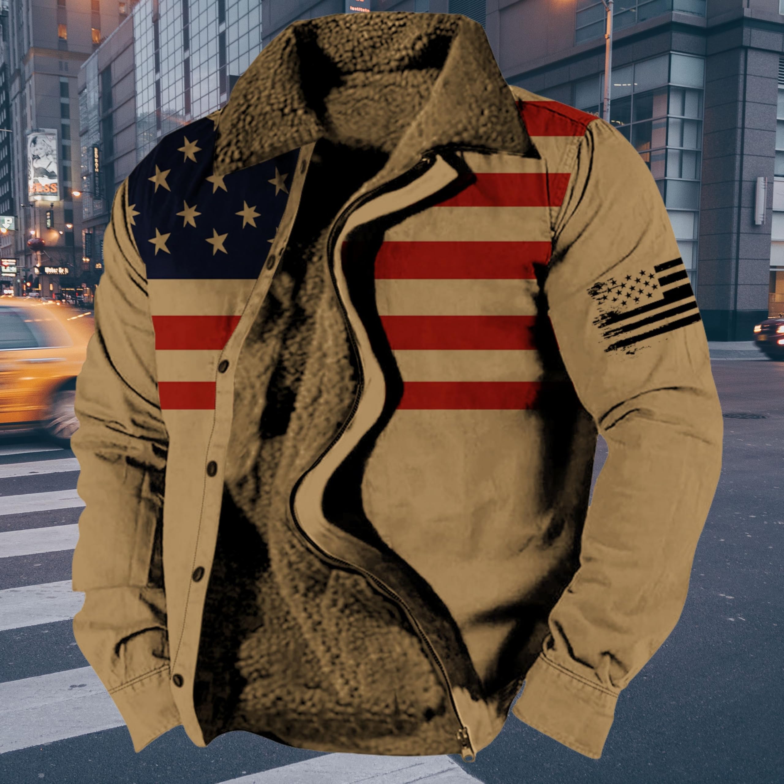 Foto 4 pulgar | Chaqueta Zocavia Western Aztec Fleece Para Hombre, Color Marrón, Talla 3xl - Venta Internacional.