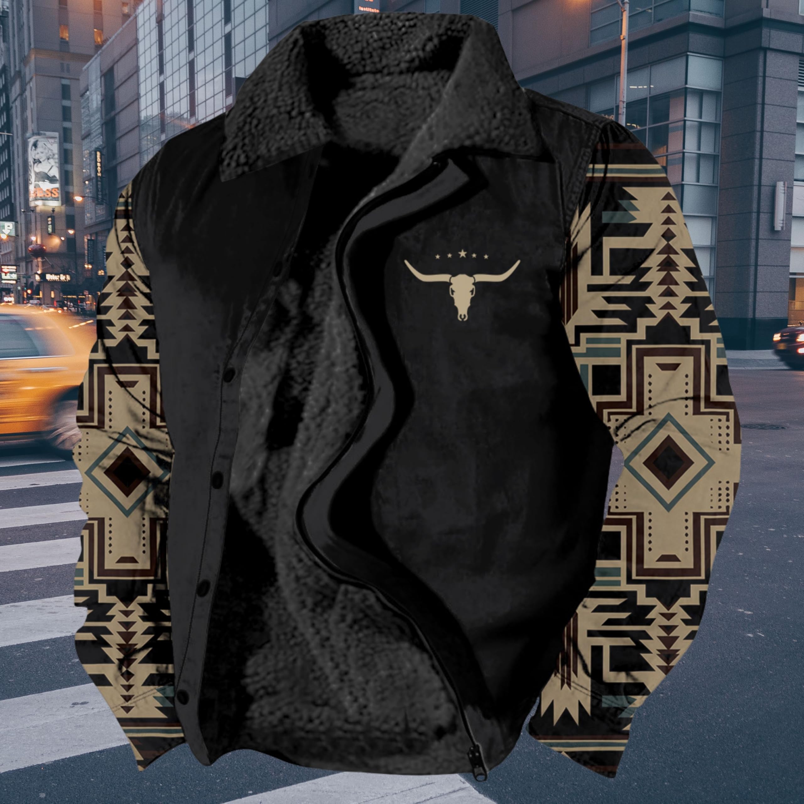 Foto 4 pulgar | Chaqueta Zocavia Western Aztec Fleece Para Hombre Otoño-invierno 3xl - Venta Internacional.