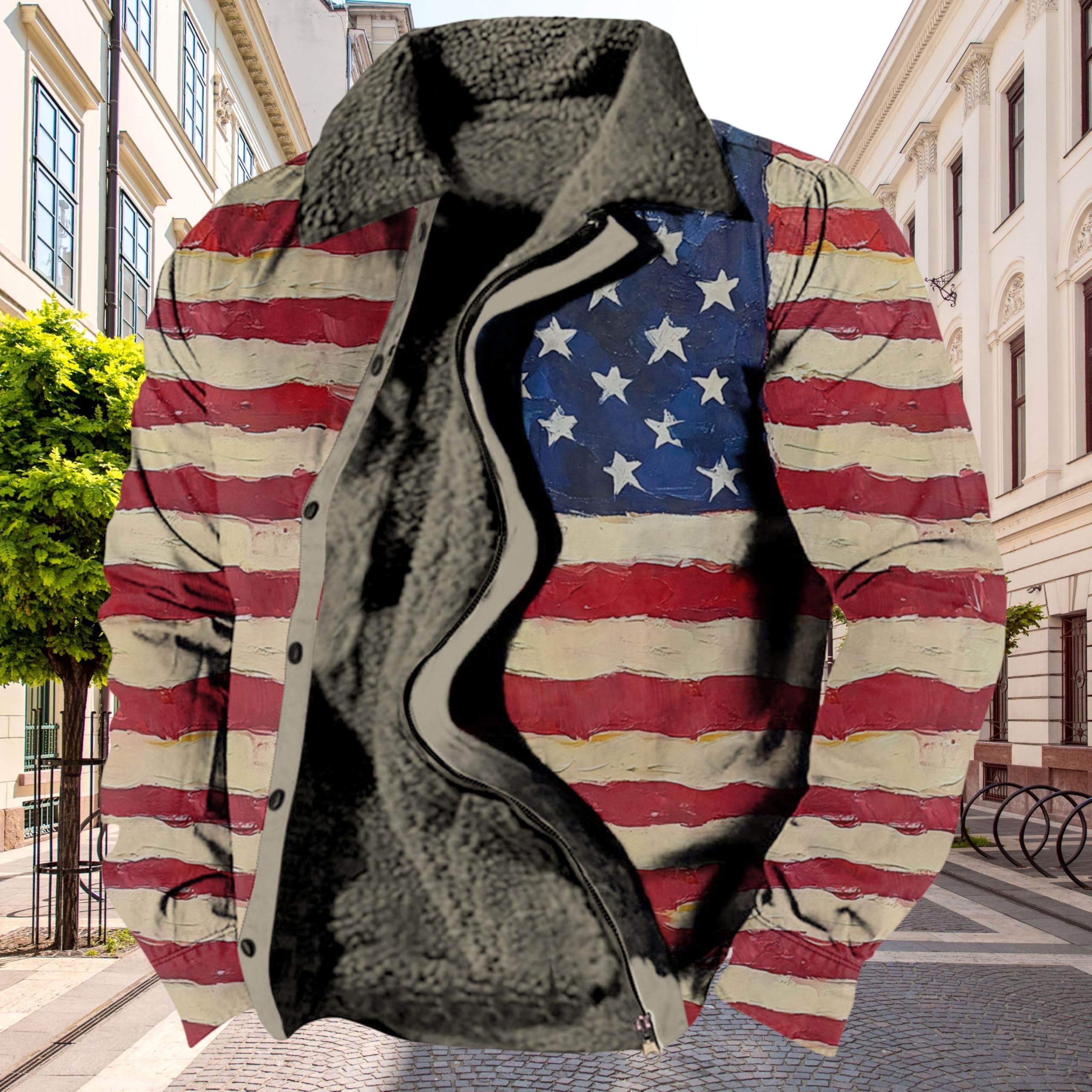 Foto 3 pulgar | Chaqueta Zocavia Western Aztec Fleece Para Hombre Otoño-invierno 3xl - Venta Internacional.