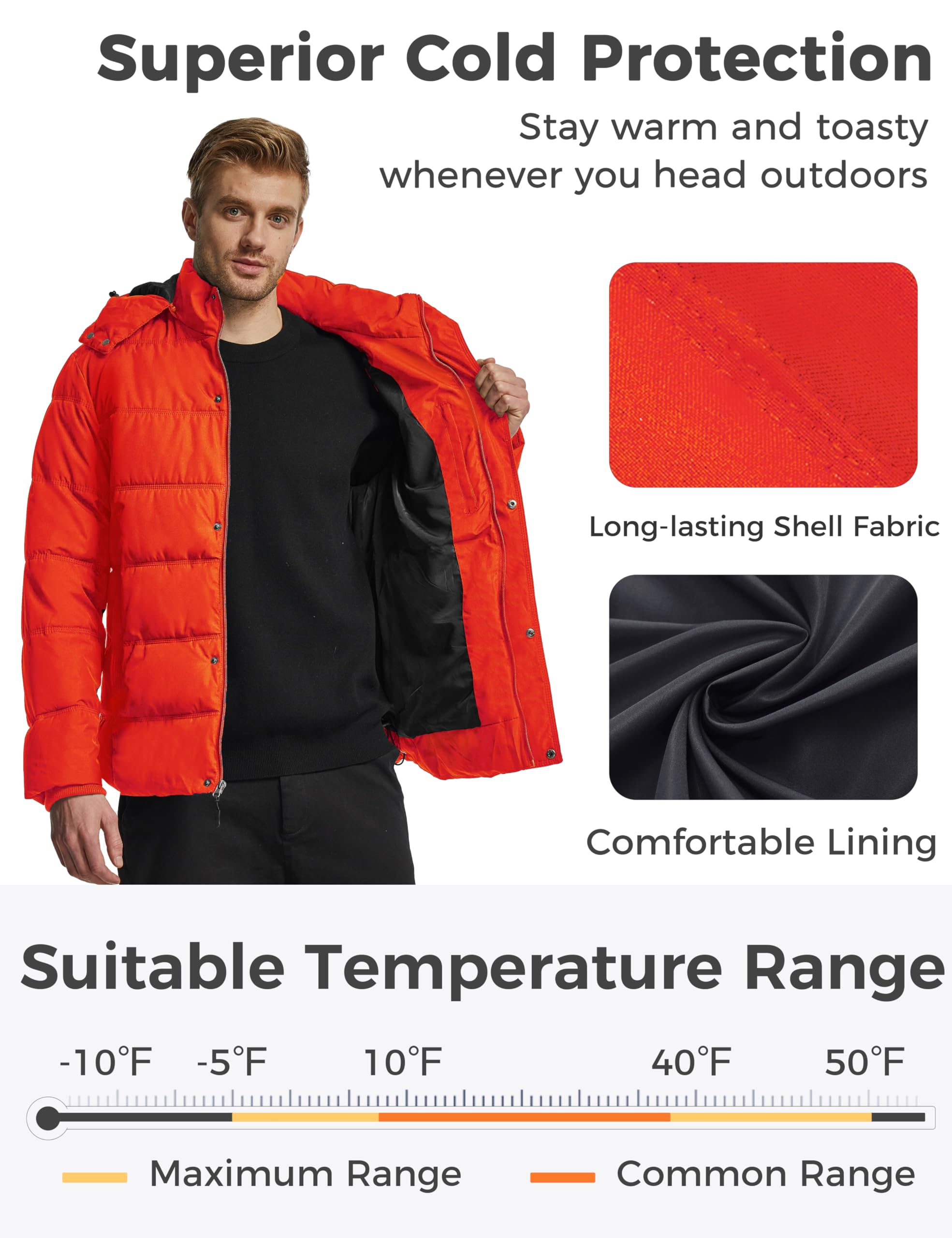 Foto 5 pulgar | Chaqueta Wantdo Bubble Waterproof Puffer Light Winter Para Hombre - Venta Internacional.