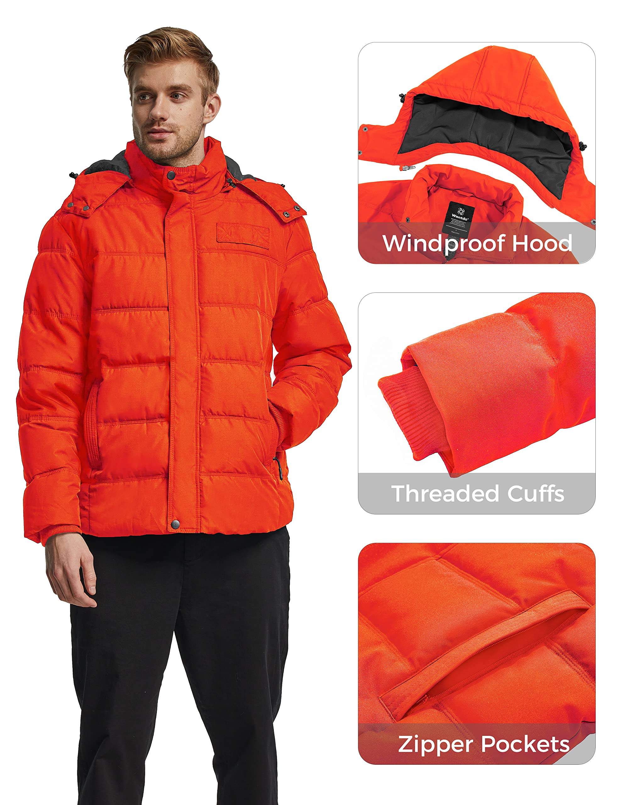 Foto 7 pulgar | Chaqueta Wantdo Bubble Waterproof Puffer Light Winter Para Hombre - Venta Internacional.
