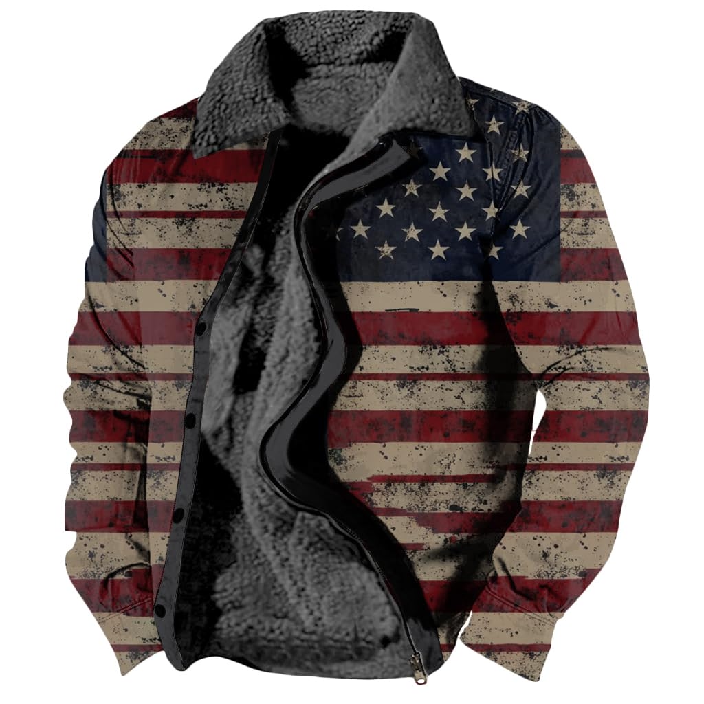 Foto 2 pulgar | Chaqueta Zocavia Western Aztec Fleece Para Hombre, Otoño-invierno, Color Rojo, Talla M - Venta Internacional.