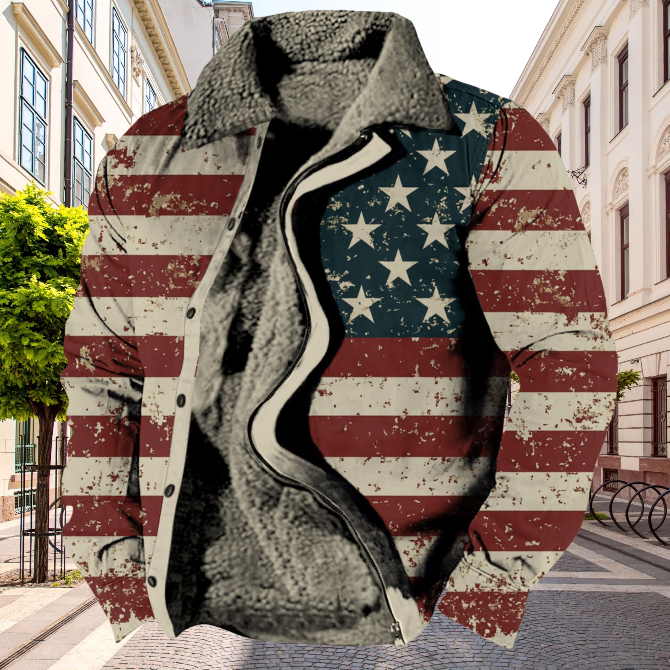 Foto 3 pulgar | Chaqueta Zocavia Western Aztec Fleece Para Hombre Otoño-invierno 4xl - Venta Internacional.