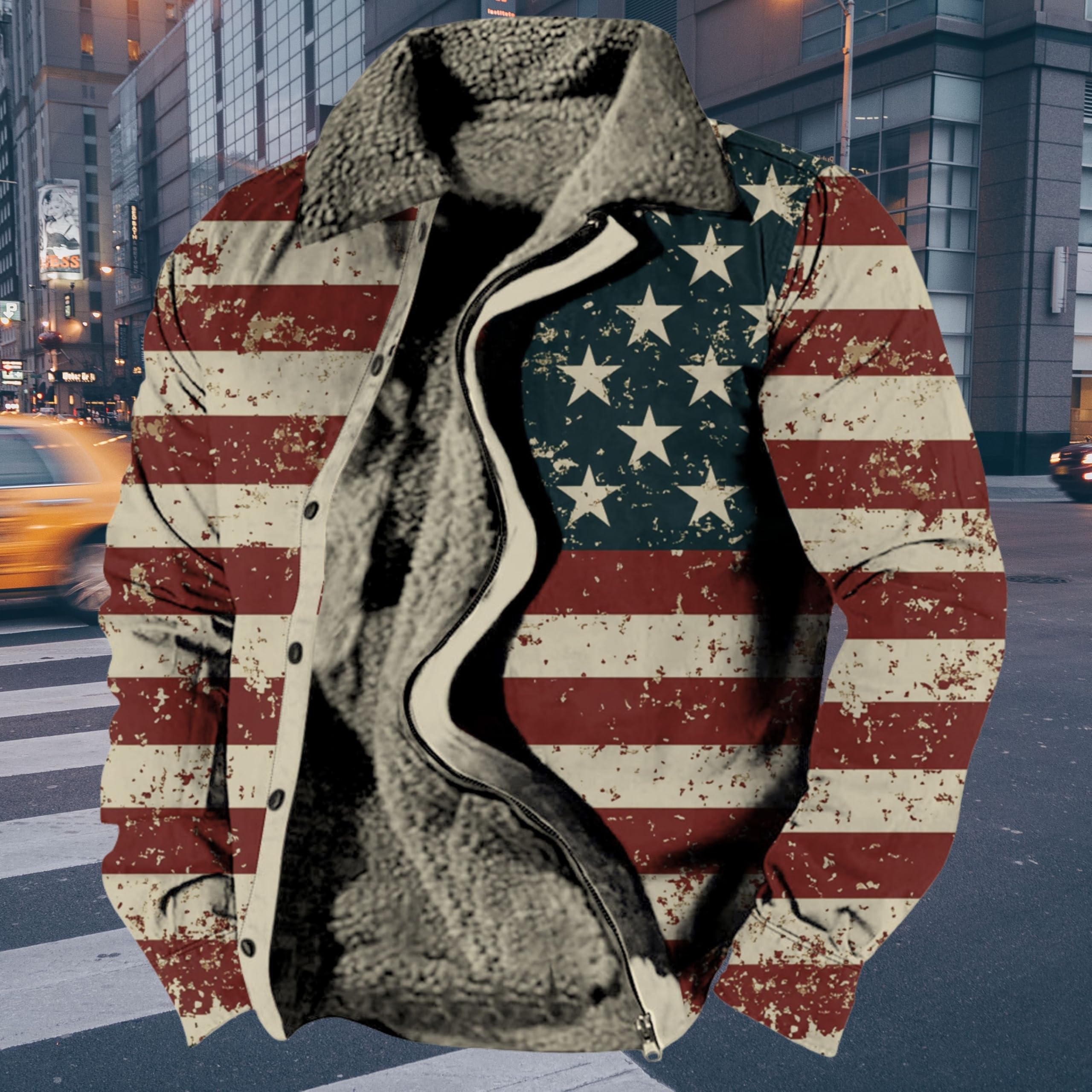 Foto 4 pulgar | Chaqueta Zocavia Western Aztec Fleece Para Hombre Otoño-invierno 4xl - Venta Internacional.